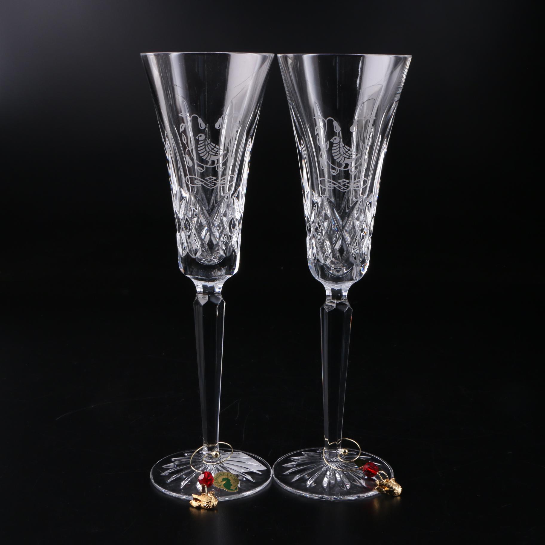 Waterford Crystal "Lismore 12 Days of Christmas" Flutes, 2015–2018