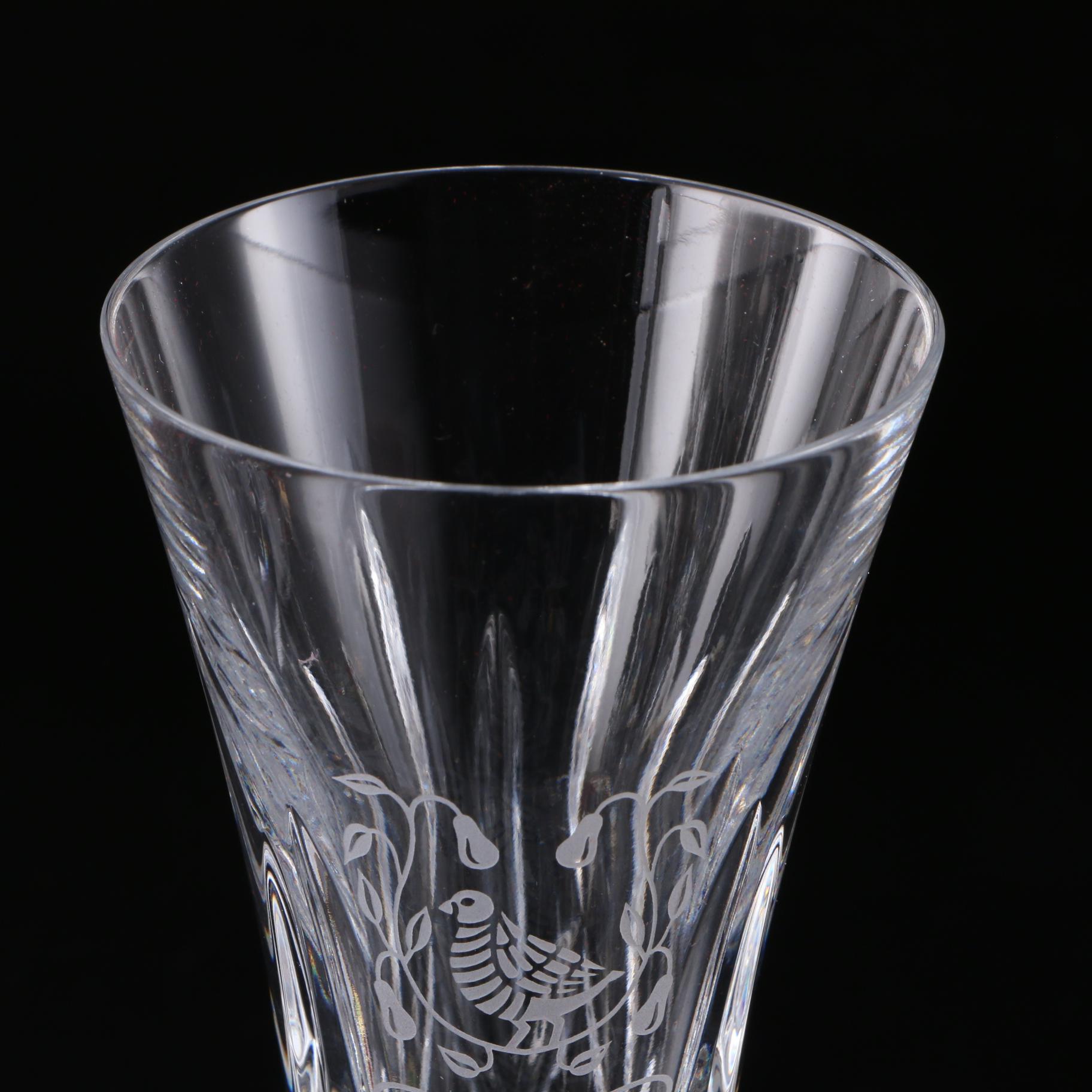 Waterford Crystal "Lismore 12 Days of Christmas" Flutes, 2015–2018