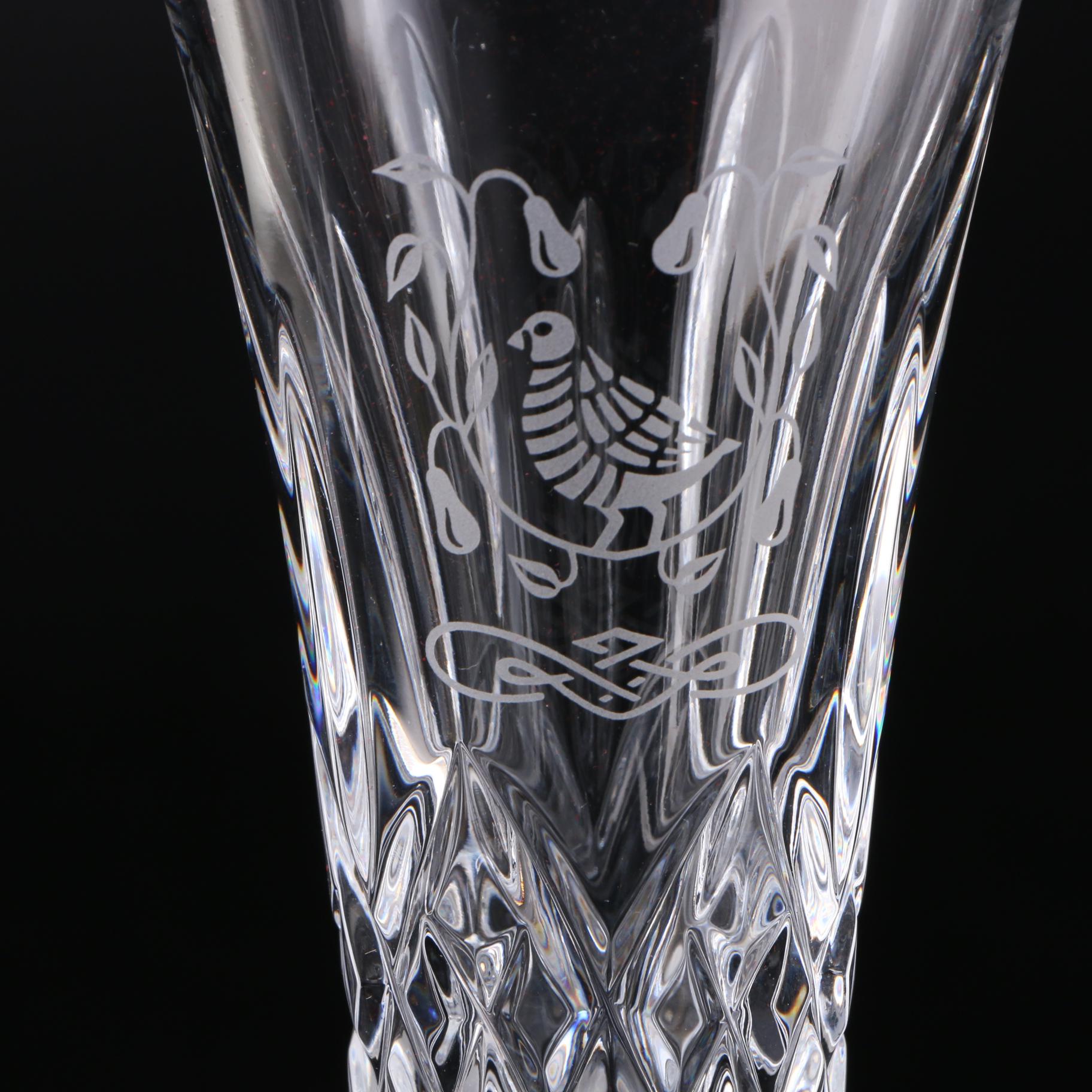 Waterford Crystal "Lismore 12 Days of Christmas" Flutes, 2015–2018