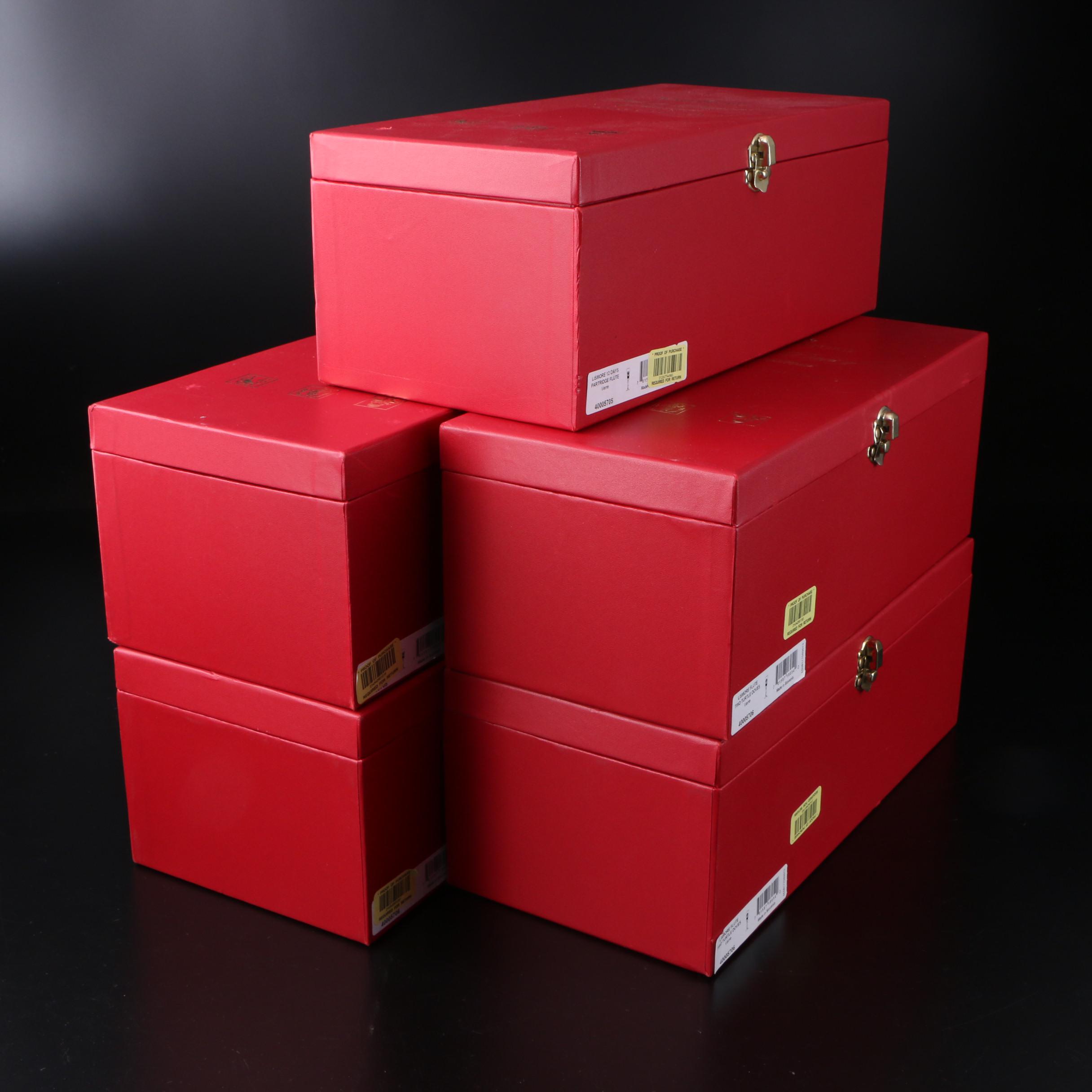 Waterford Crystal "Lismore 12 Days of Christmas" Flutes, 2015–2018