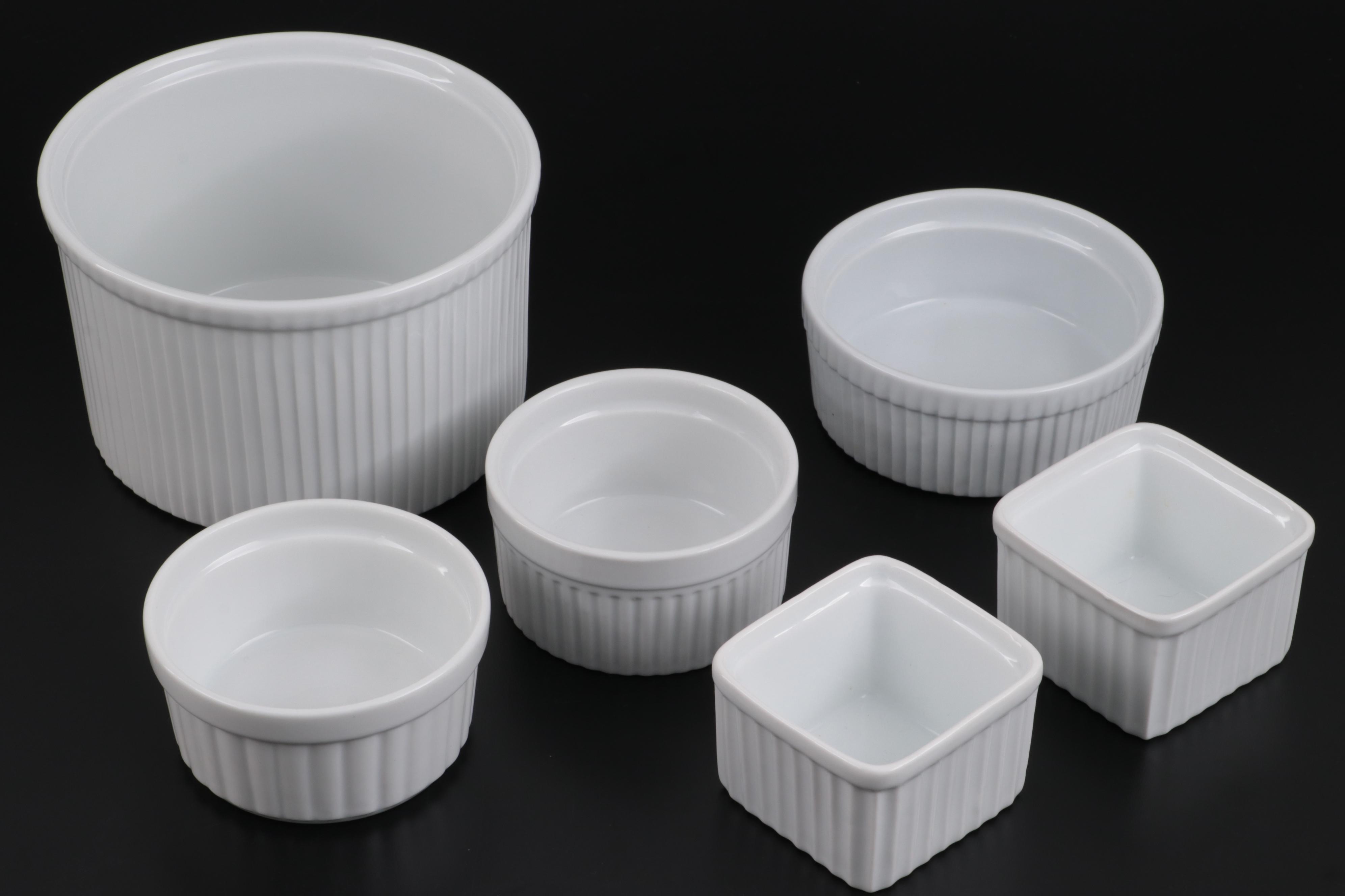 Sur La Table, Pillivuyt, Apilco and HIC White Porcelain Bakeware