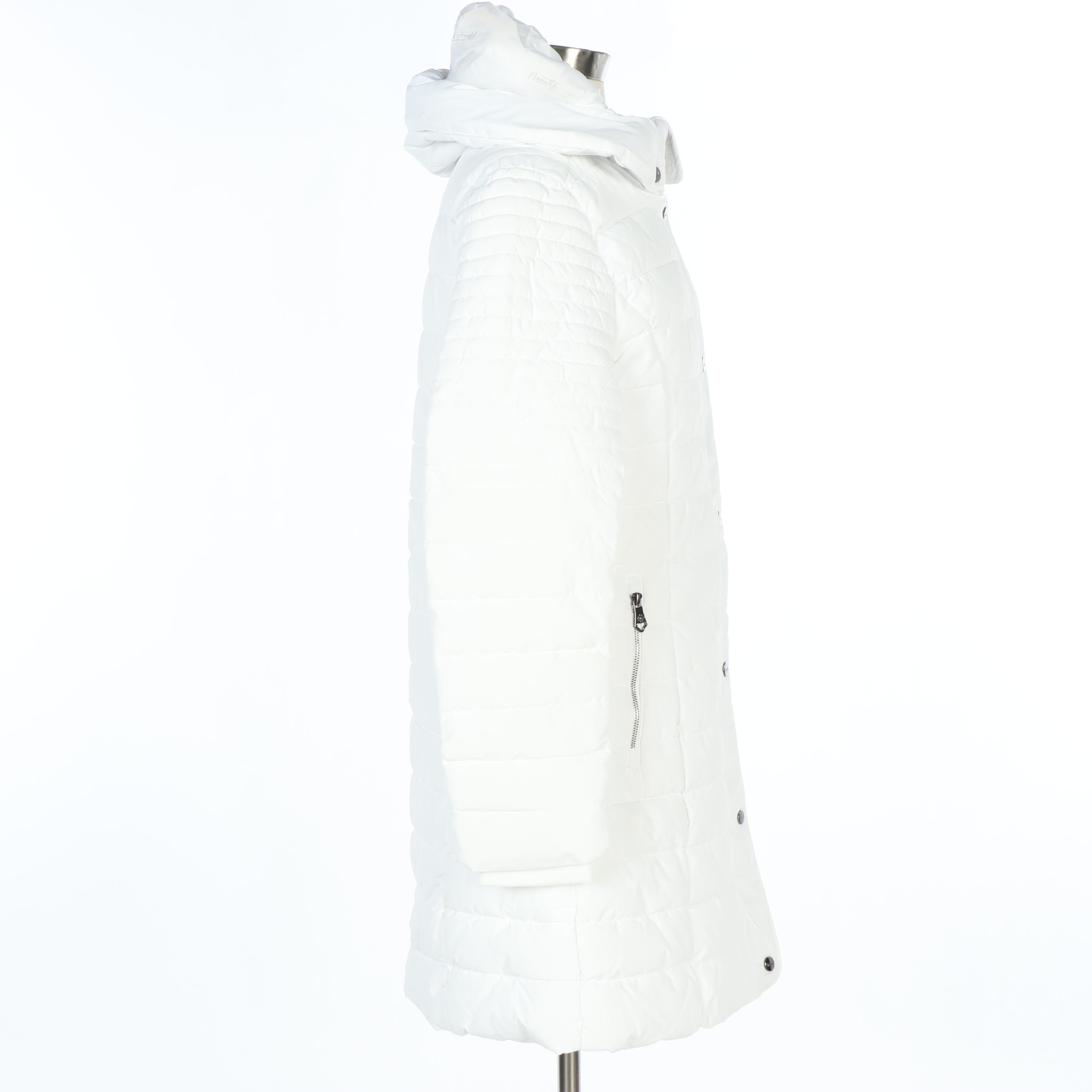 Nanette by Nanette Lepore White Hooded Down Puffer Coat