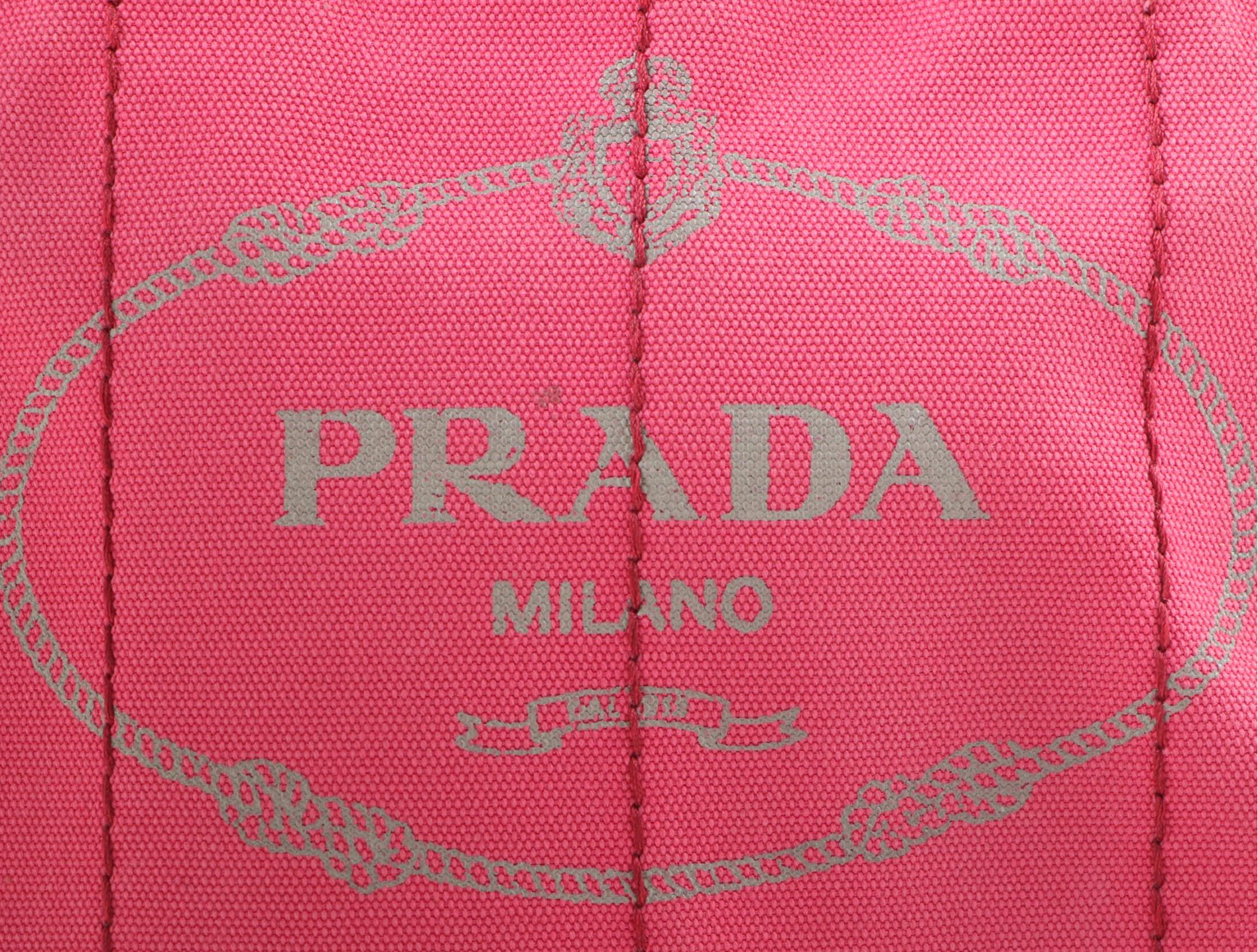 Prada Canopa Logo Garde Tote in Pink Canvas
