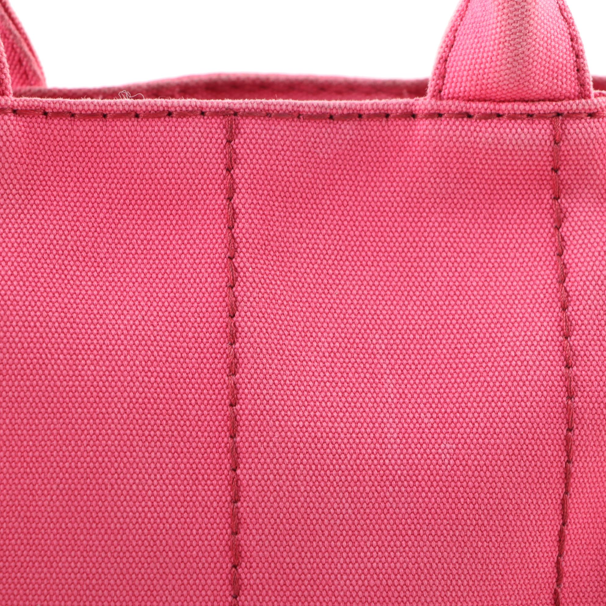 Prada Canopa Logo Garde Tote in Pink Canvas