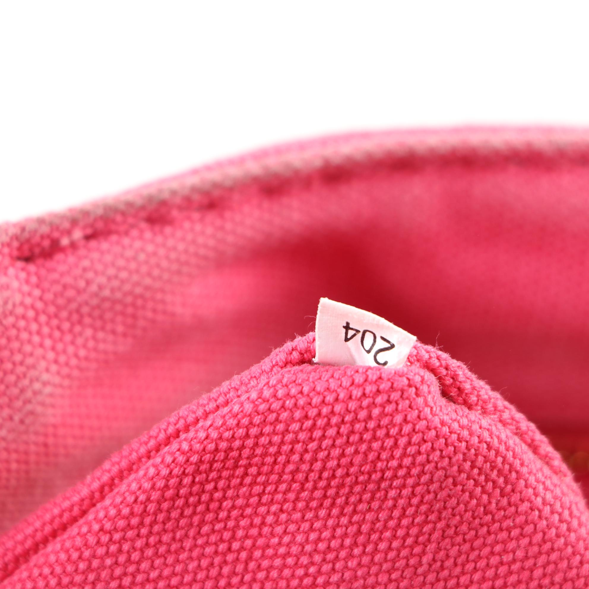 Prada Canopa Logo Garde Tote in Pink Canvas