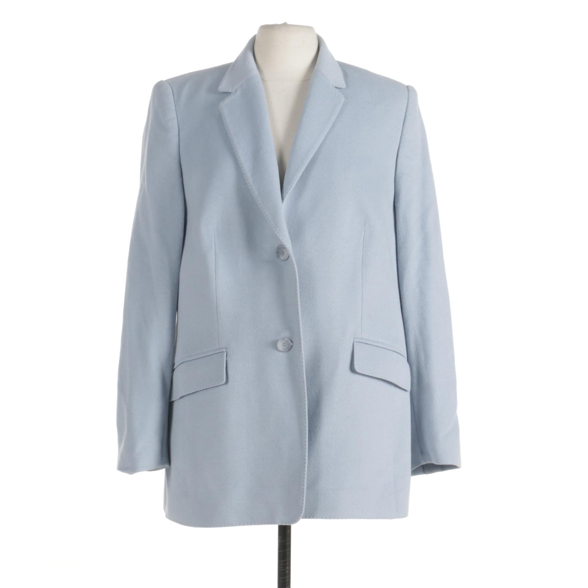 Basler Horst Basler Blue Wool and Angora Blazer