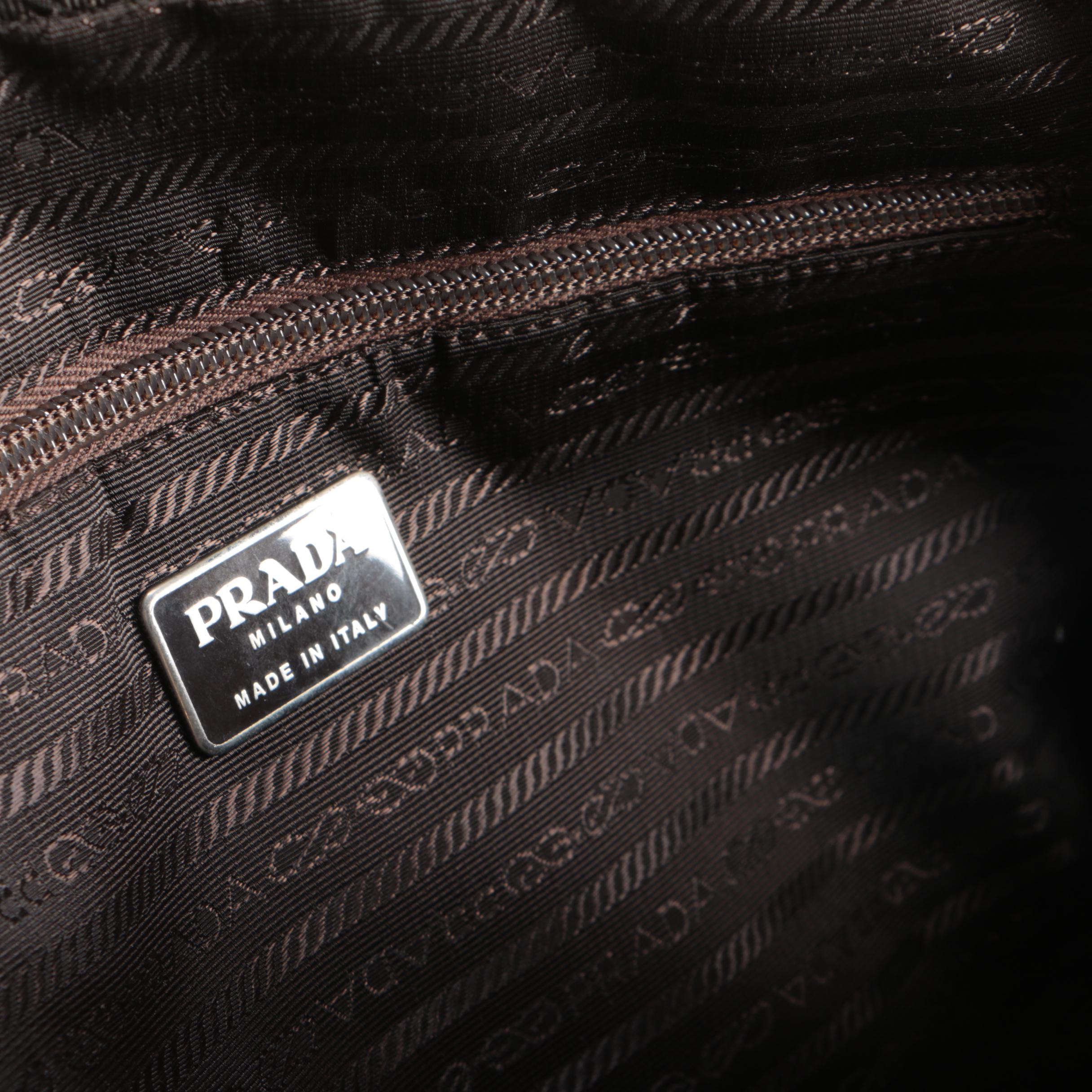 Prada Box Lock Tote in Sabbia Vitello Leather