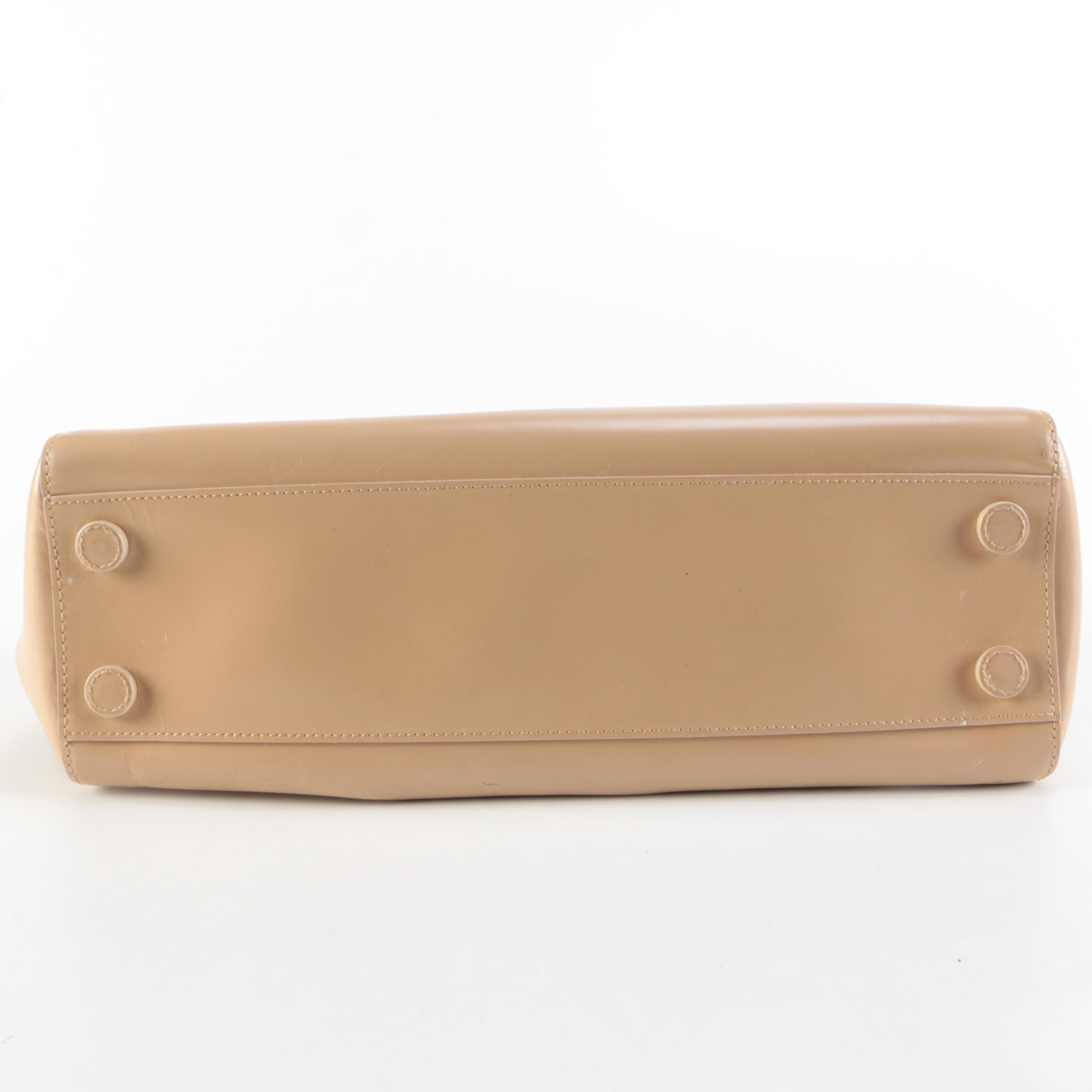 Prada Box Lock Tote in Sabbia Vitello Leather