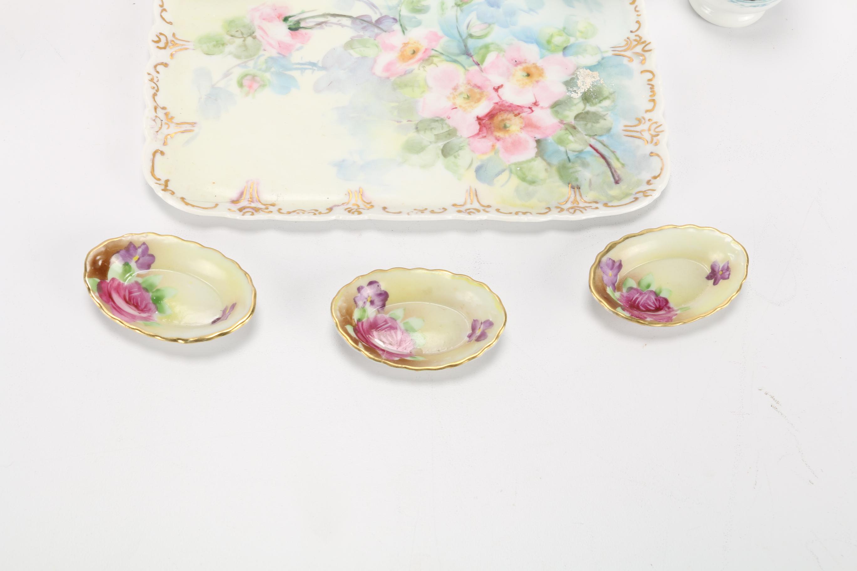 Royal Worcester Egg Coddlers and Hand-Painted Porcelain Table Accessories