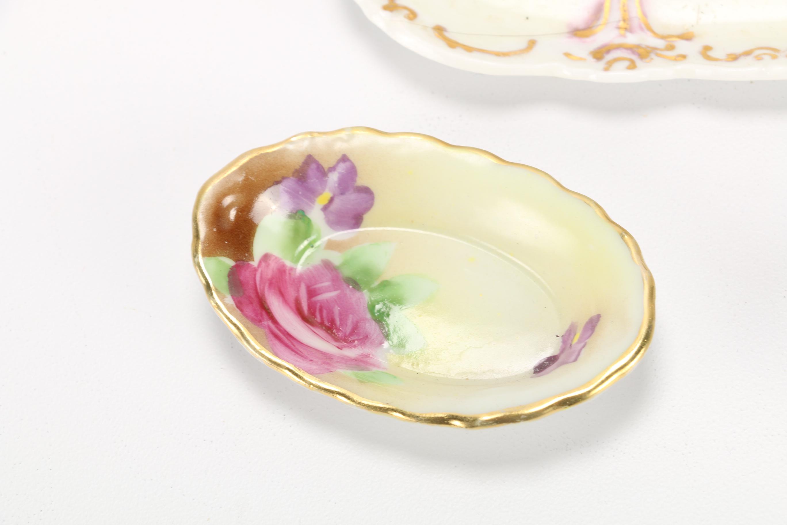 Royal Worcester Egg Coddlers and Hand-Painted Porcelain Table Accessories