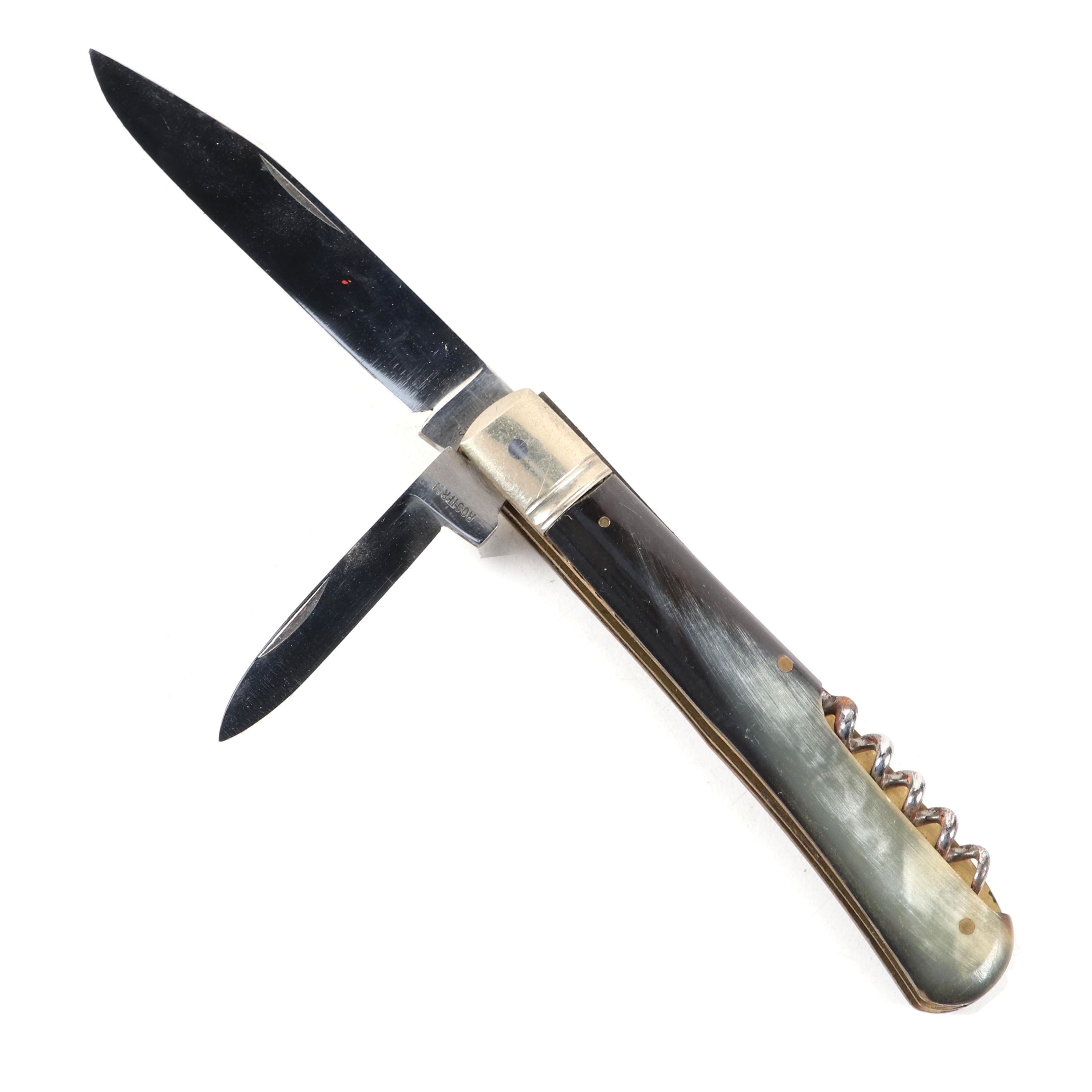 Jowika of Solingen Germany Horn Handle Pocket Knife, Mid-20th Century