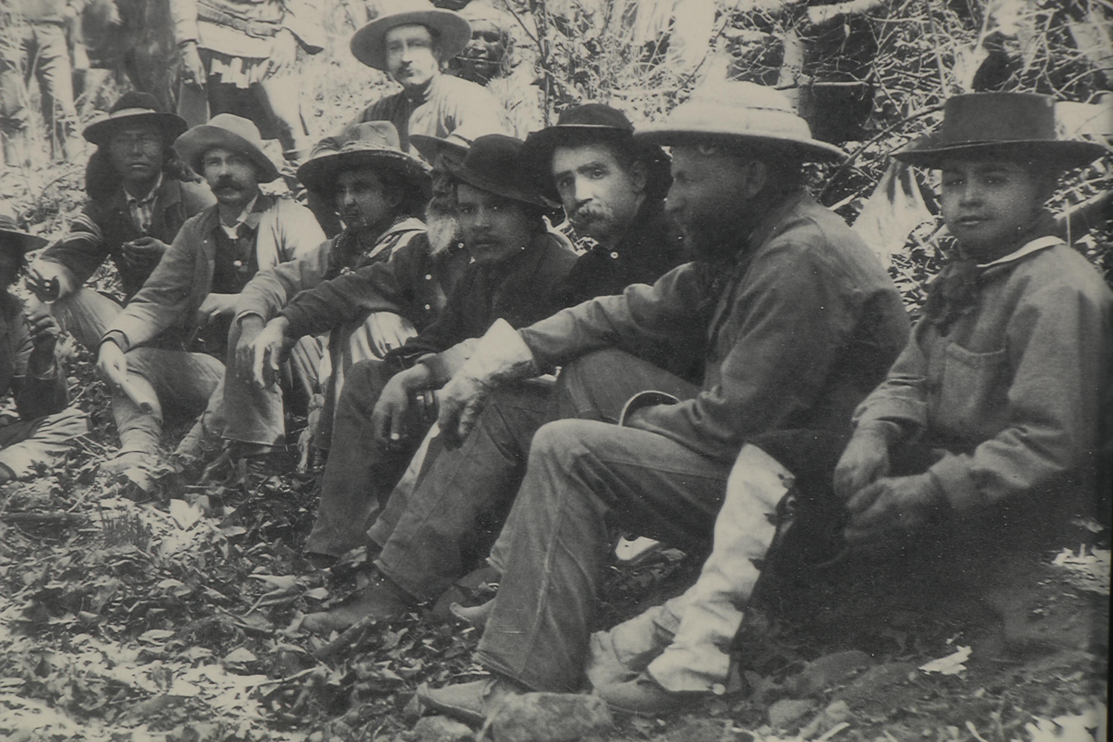 Halftone after Camillus Sidney Fly "Council between General Crook and Geronimo"