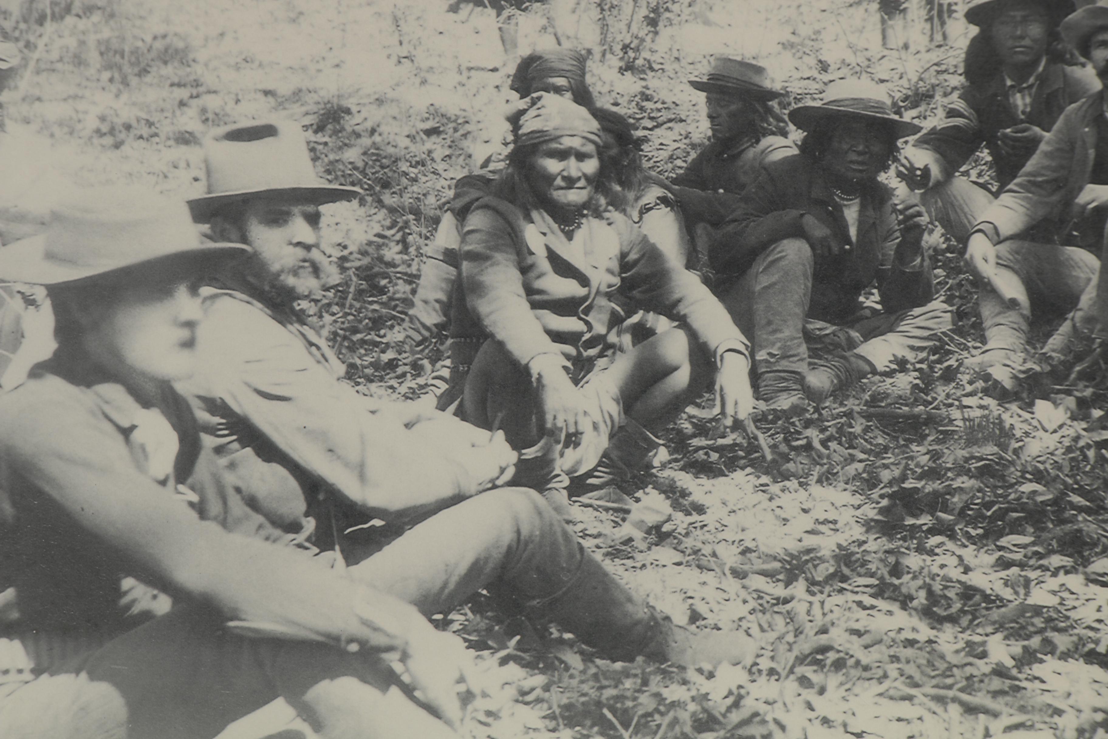 Halftone after Camillus Sidney Fly "Council between General Crook and Geronimo"