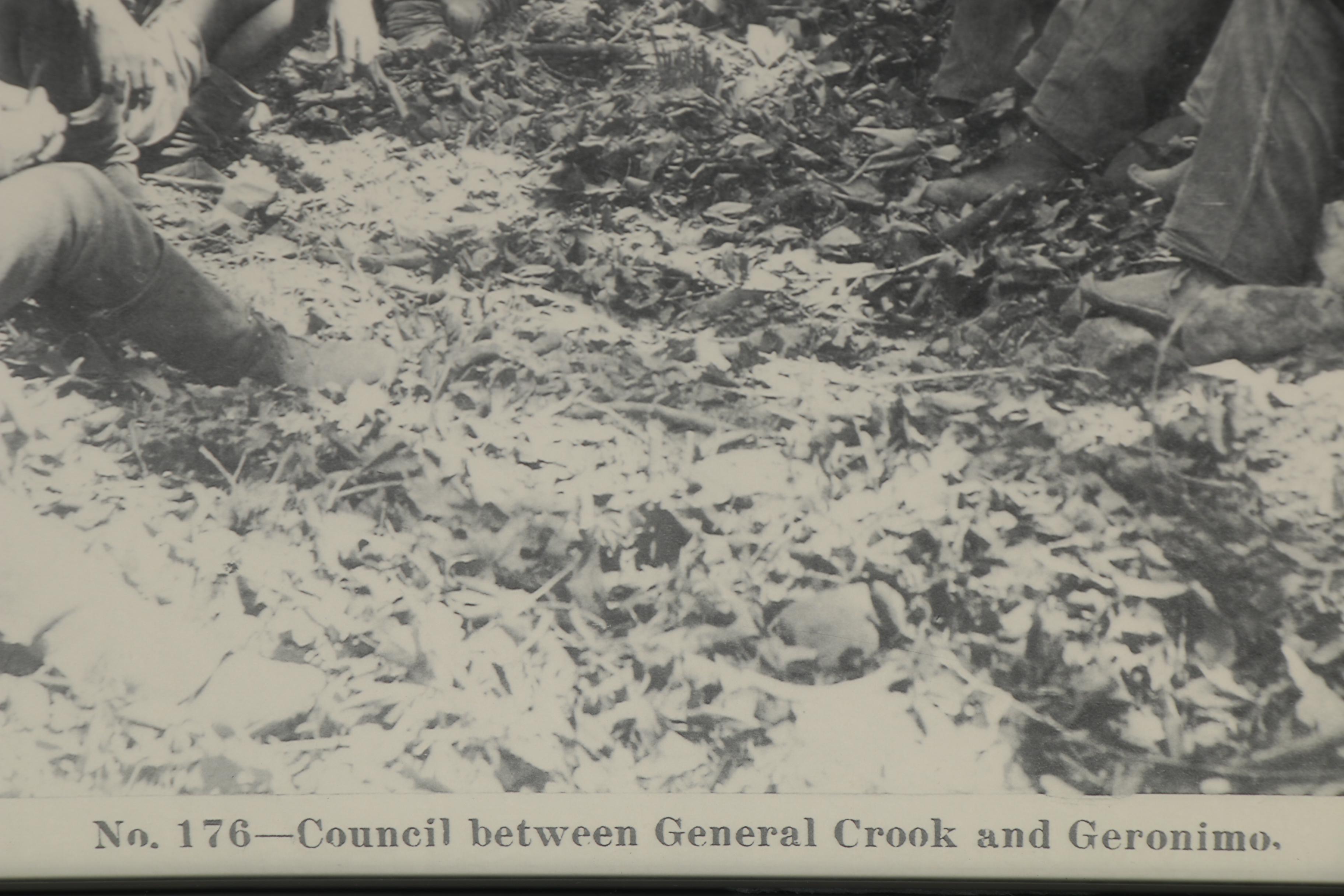 Halftone after Camillus Sidney Fly "Council between General Crook and Geronimo"