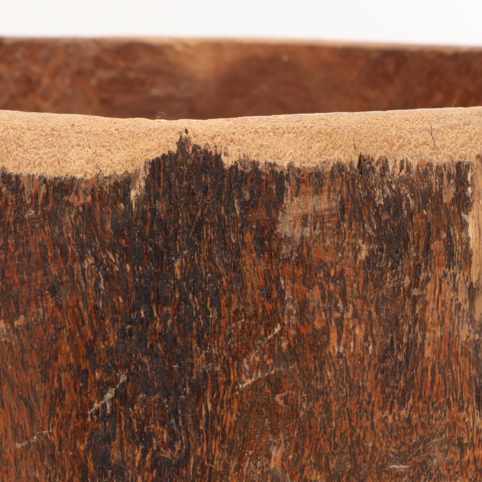 African Carved Wood Drum