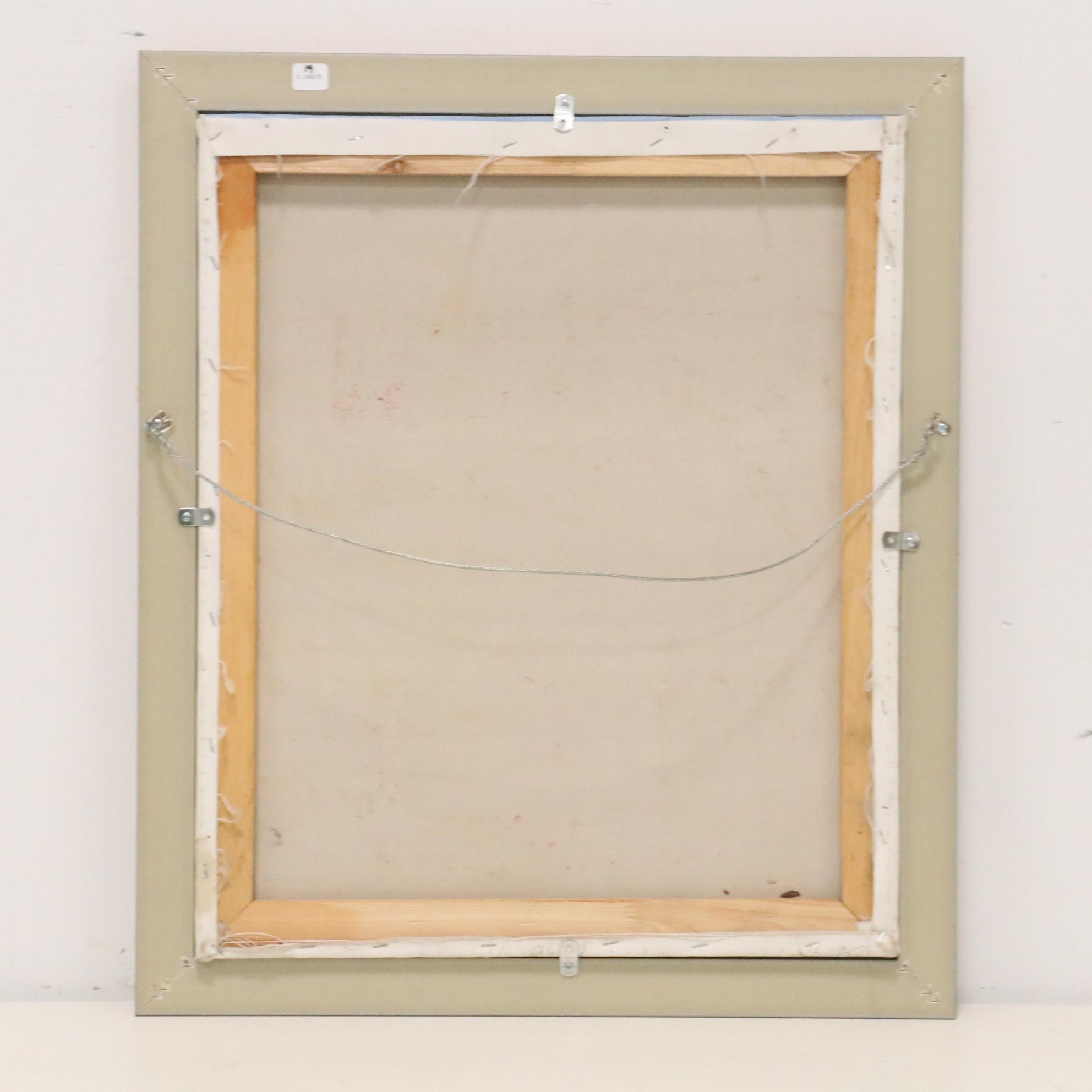 Washington D.C. Street Scene Oil Painting, Late 20th Century