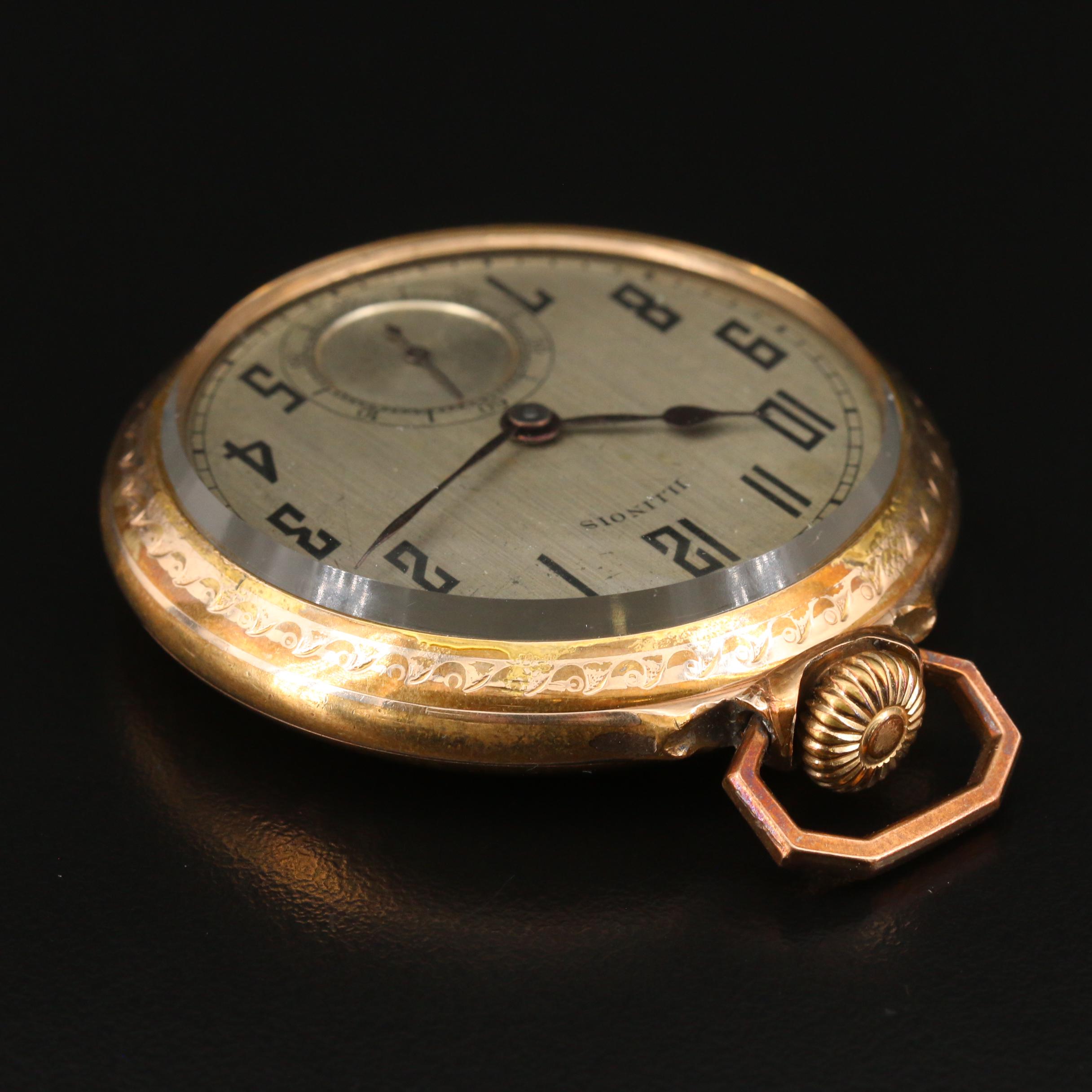 1912 Illinois Railroad Grade 10K Gold Filled Pocket Watch
