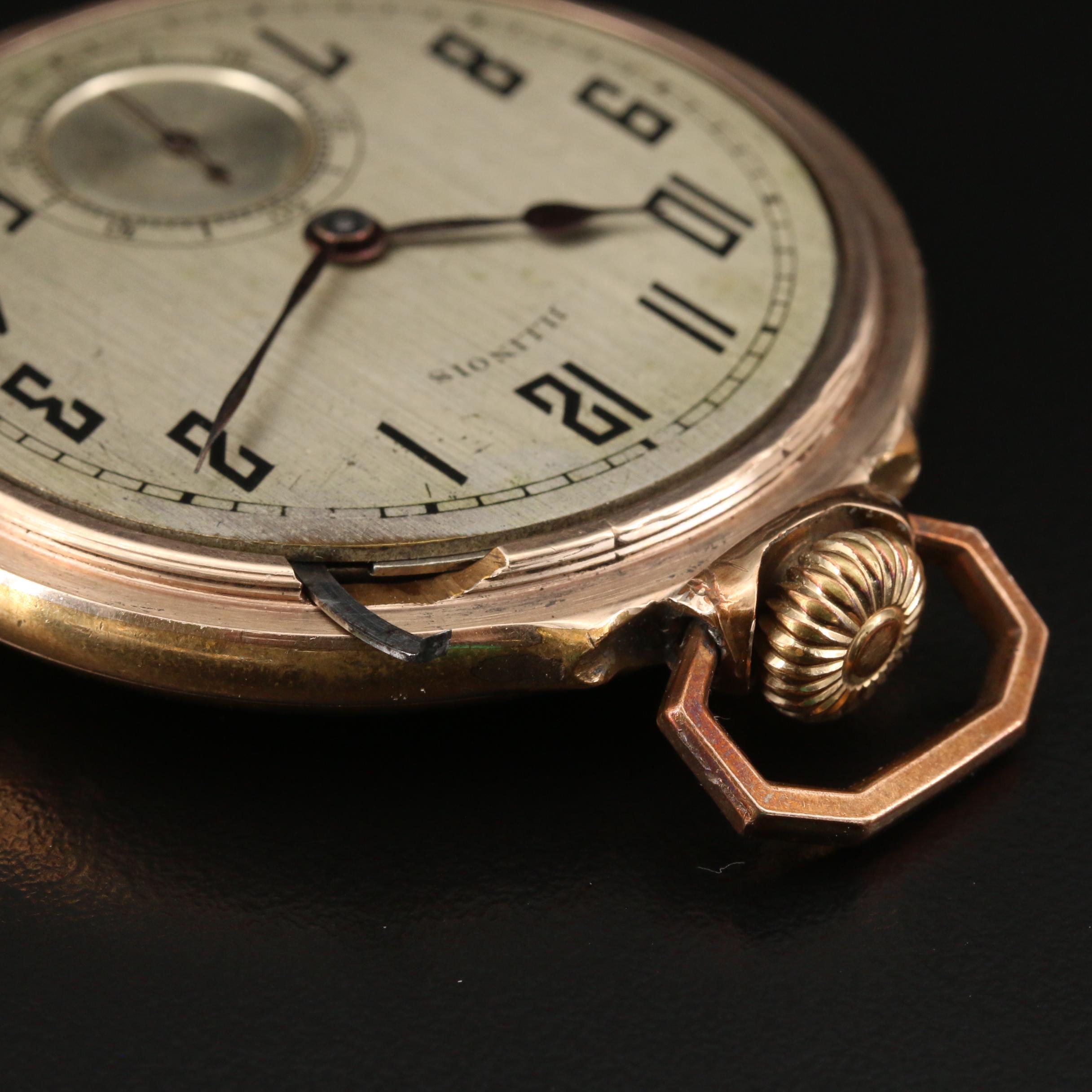 1912 Illinois Railroad Grade 10K Gold Filled Pocket Watch