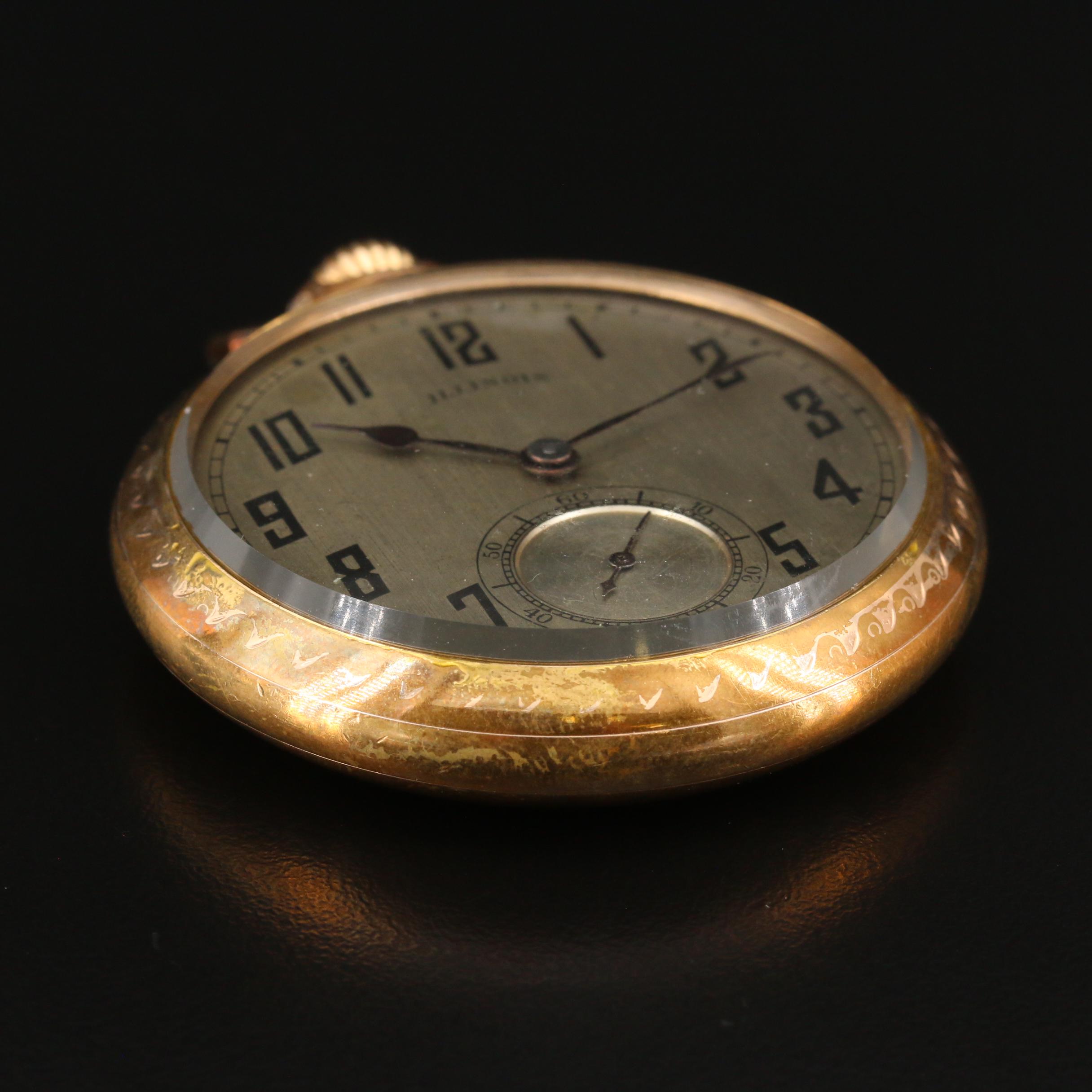 1912 Illinois Railroad Grade 10K Gold Filled Pocket Watch