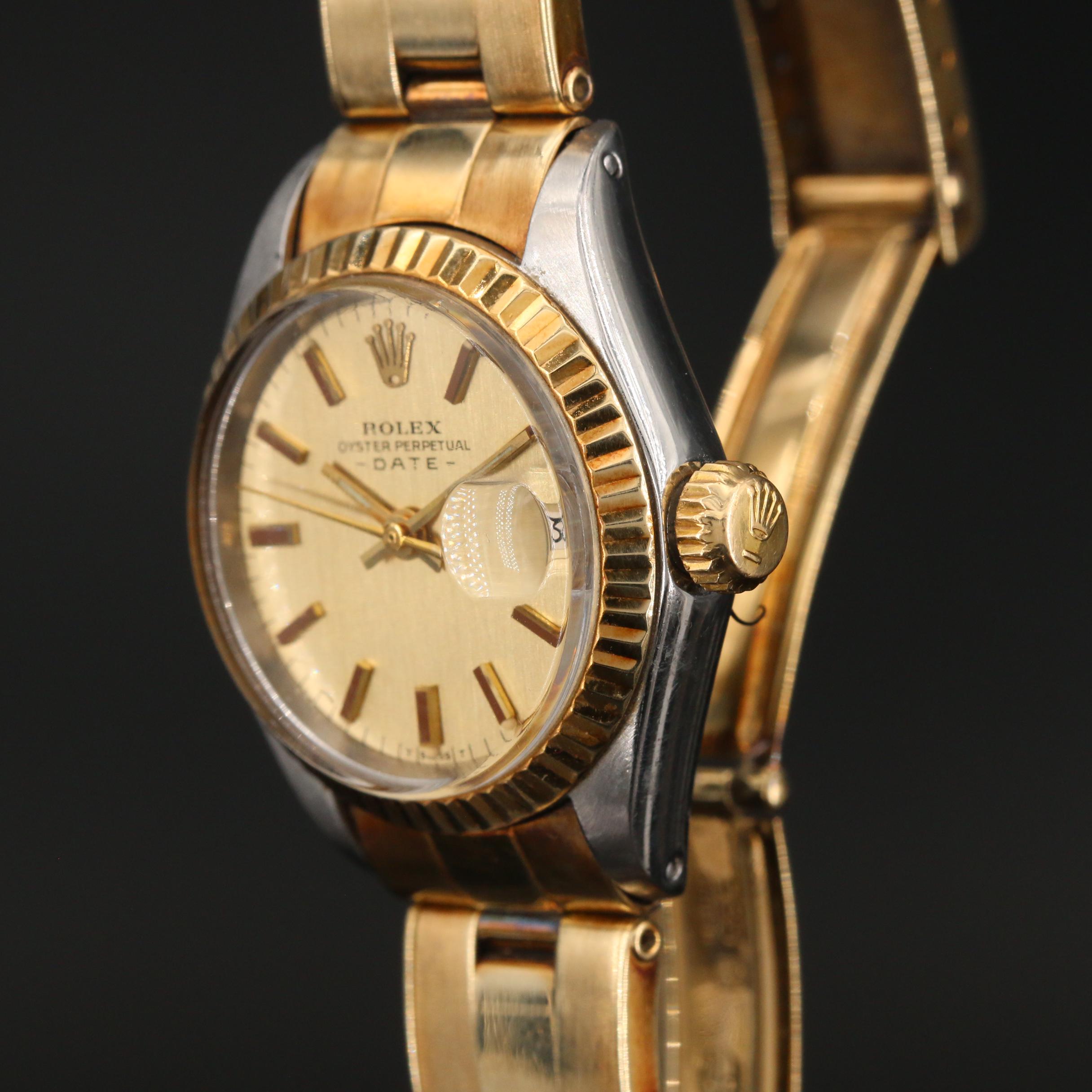 1972 Rolex Oyster Perpetual Date 18K and Stainless Steel Automatic Watch