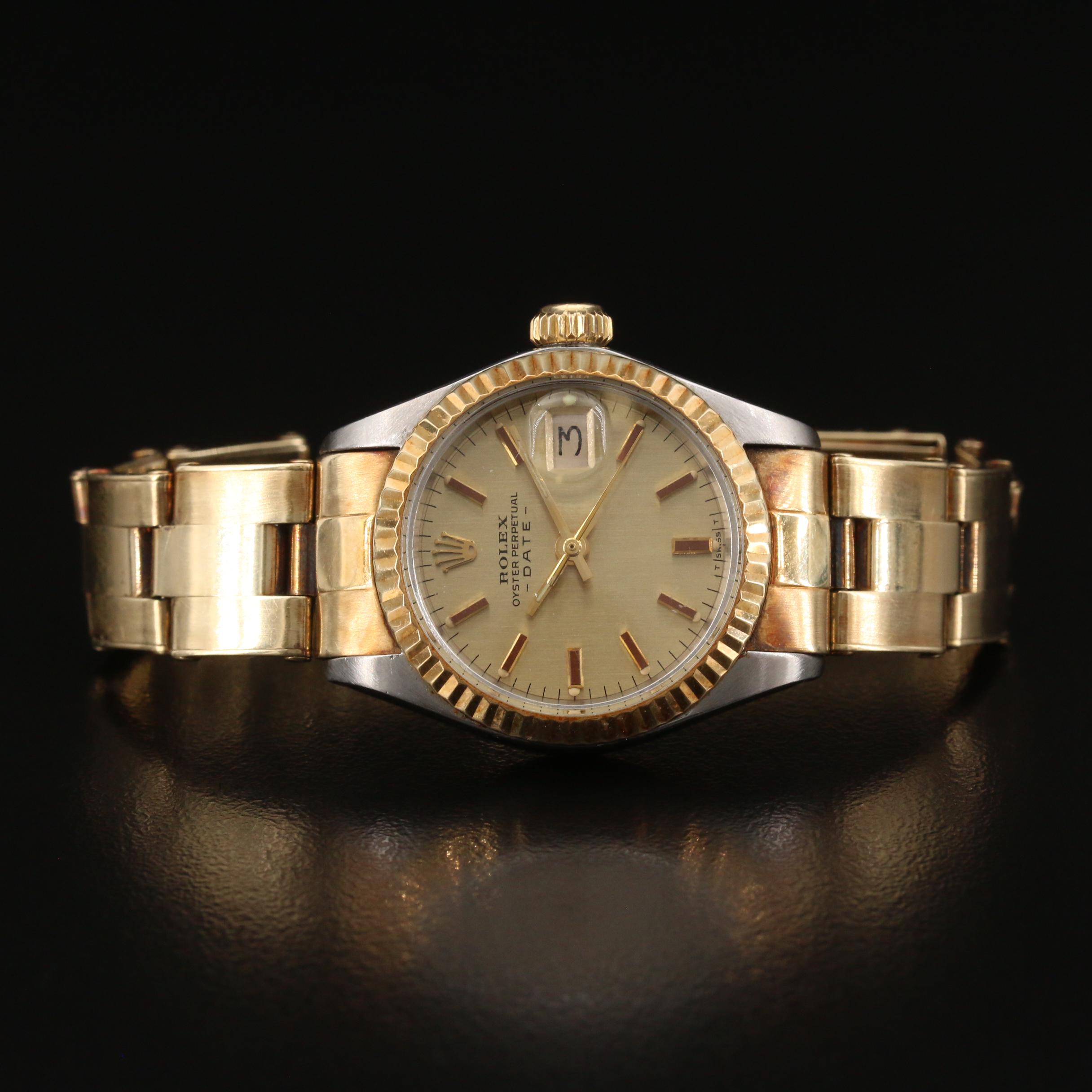 1972 Rolex Oyster Perpetual Date 18K and Stainless Steel Automatic Watch
