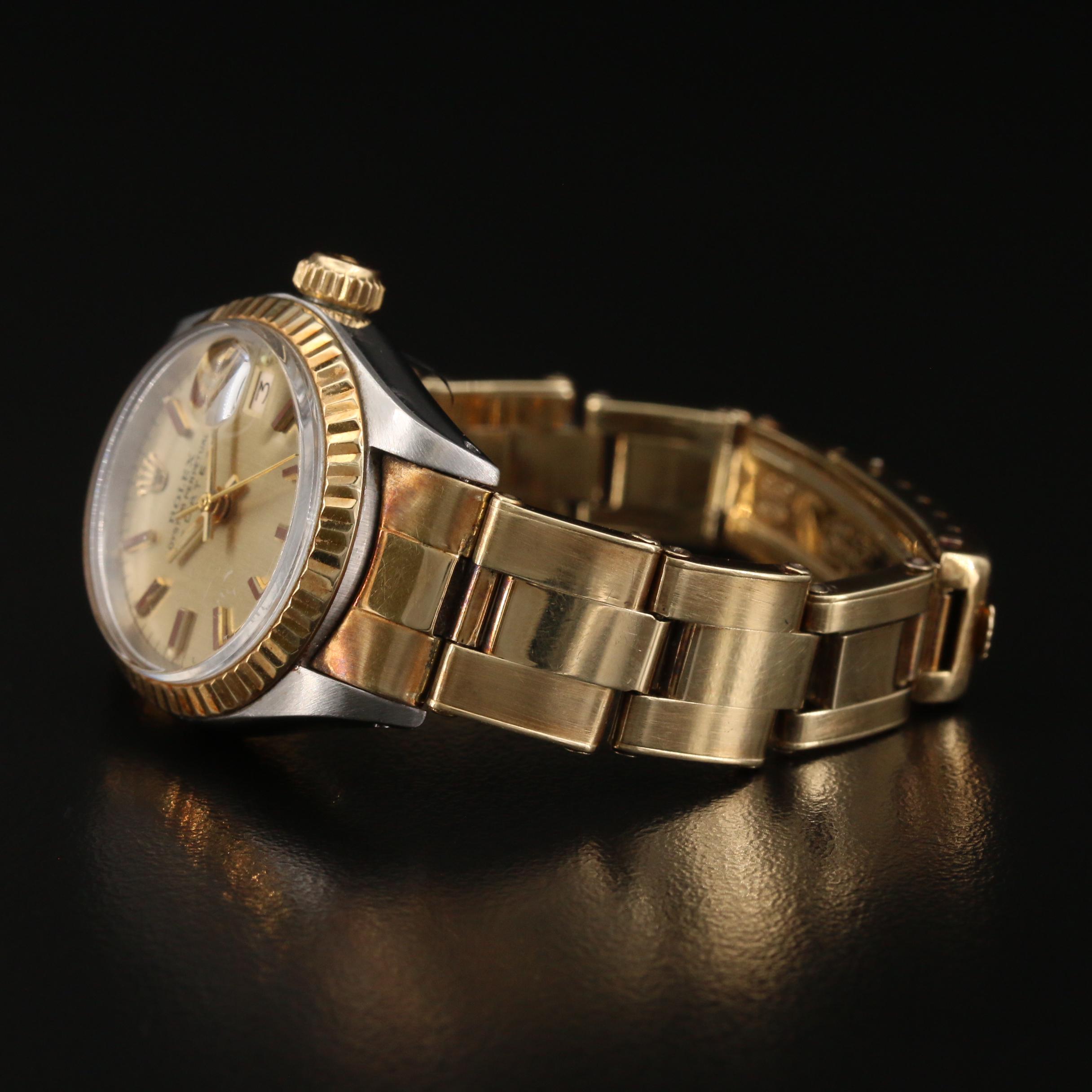 1972 Rolex Oyster Perpetual Date 18K and Stainless Steel Automatic Watch