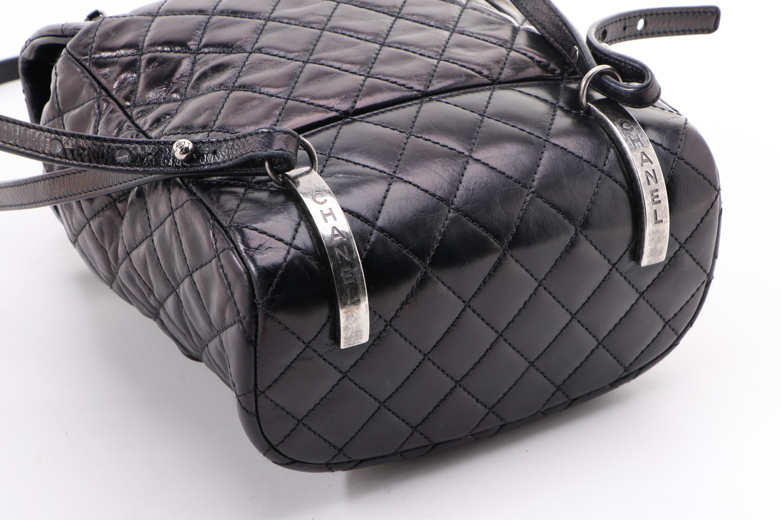 Chanel Quilted Salzburg Mountain Backpack in Crinkle Calfskin Leather