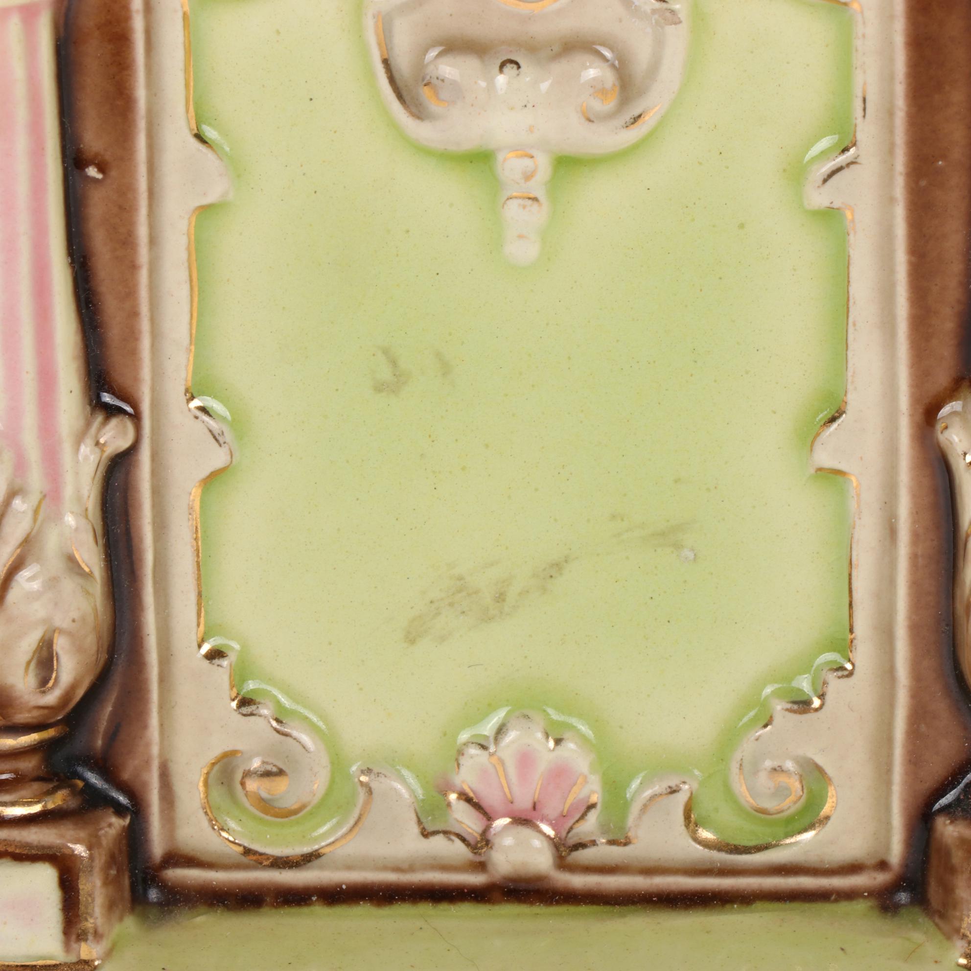 Neoclassical Style Porcelain Mantle Clock, Mid to Late 19th Century