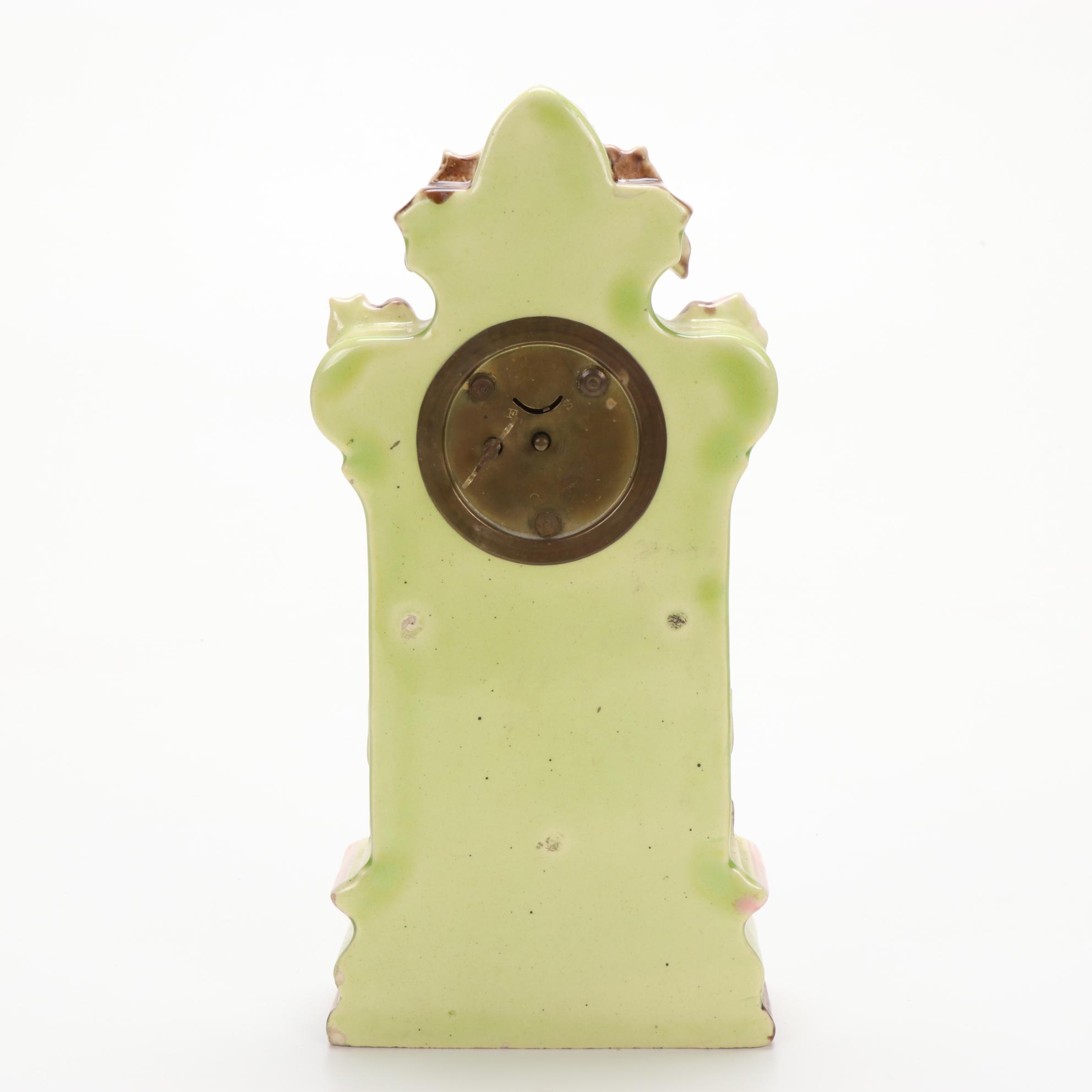 Neoclassical Style Porcelain Mantle Clock, Mid to Late 19th Century