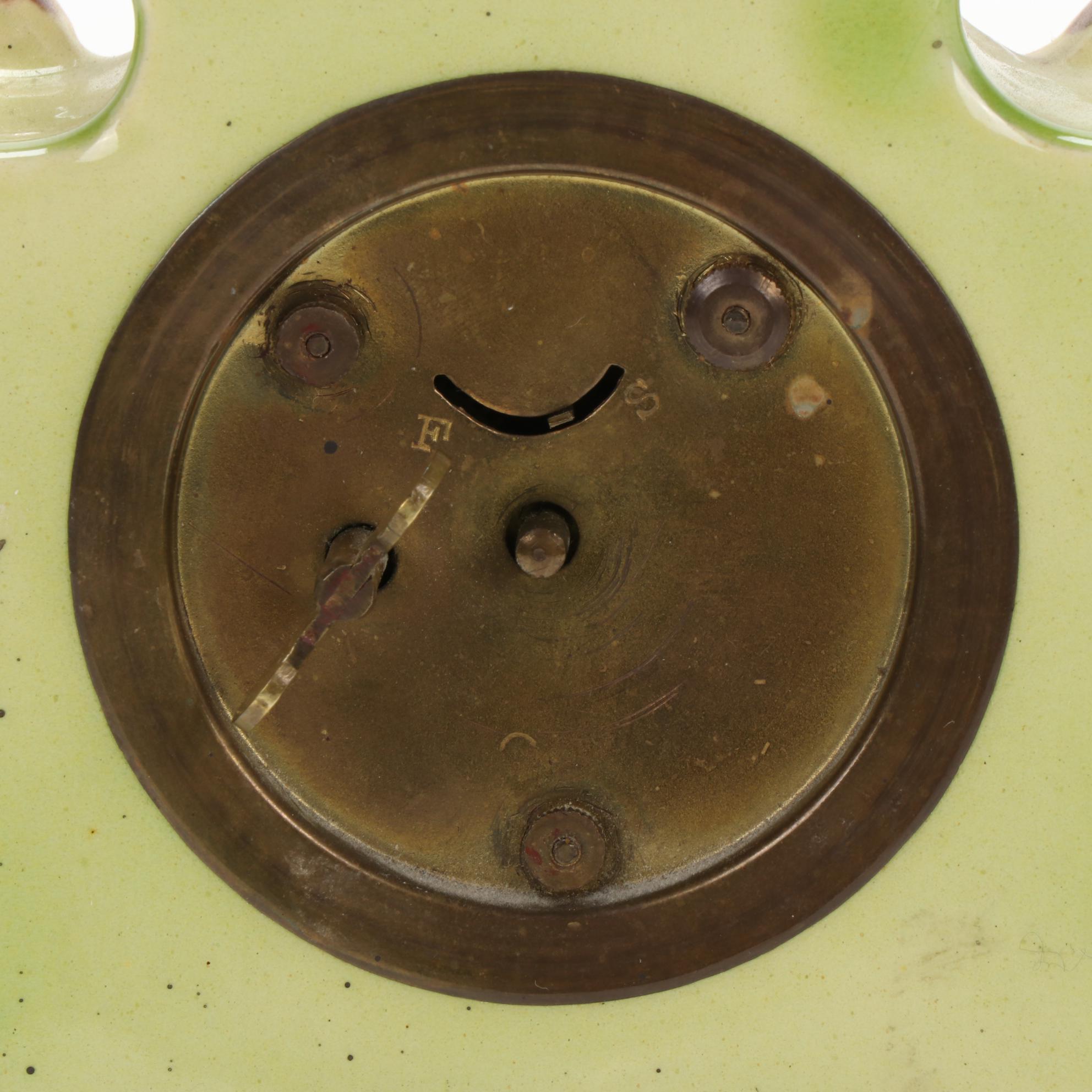 Neoclassical Style Porcelain Mantle Clock, Mid to Late 19th Century