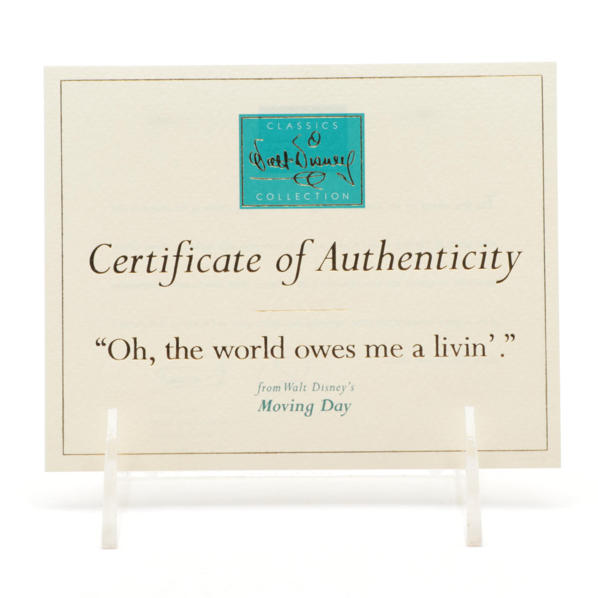 Walt Disney Classics Collection "Oh, the World Owes Me a Livin'" Figurine