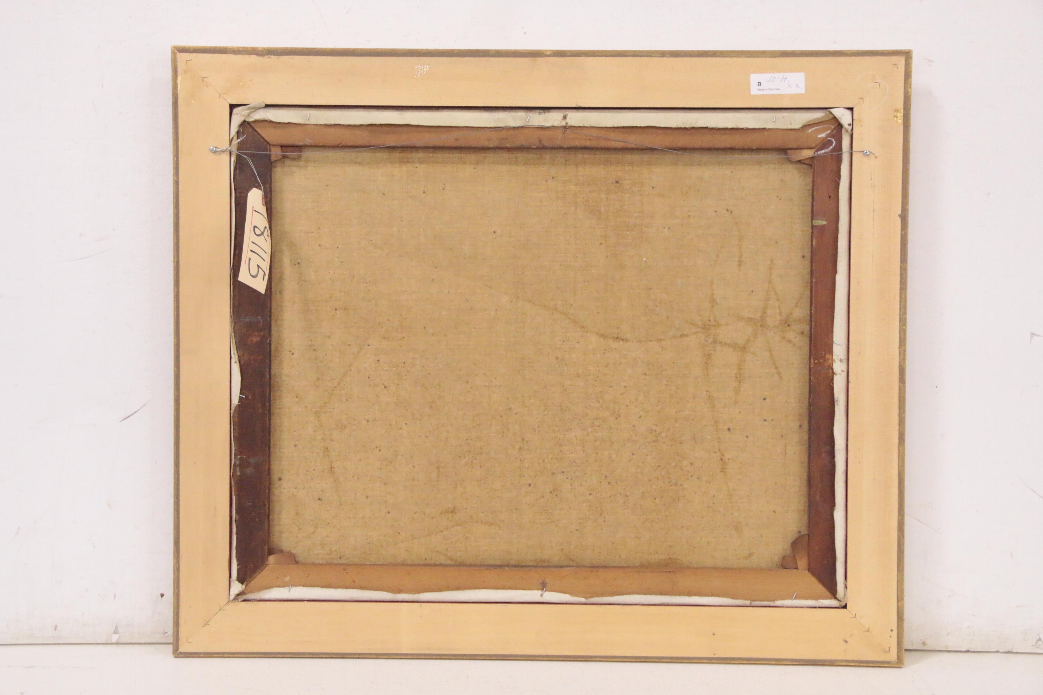 Olaf Olesen Landscape Oil Painting of Rolling Hills, Early 20th Century