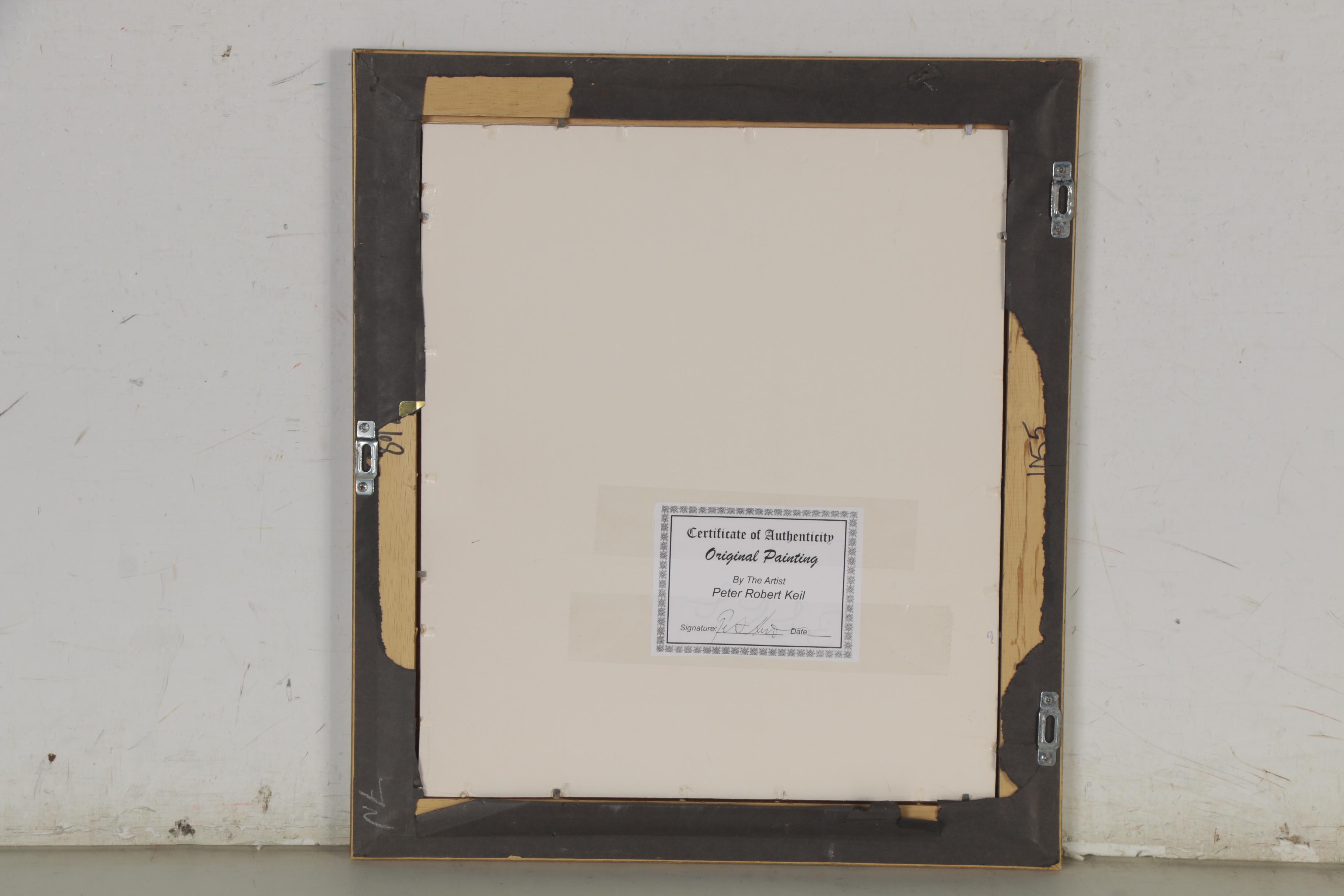 Peter Keil Abstract Portrait Ink Drawing, 1998