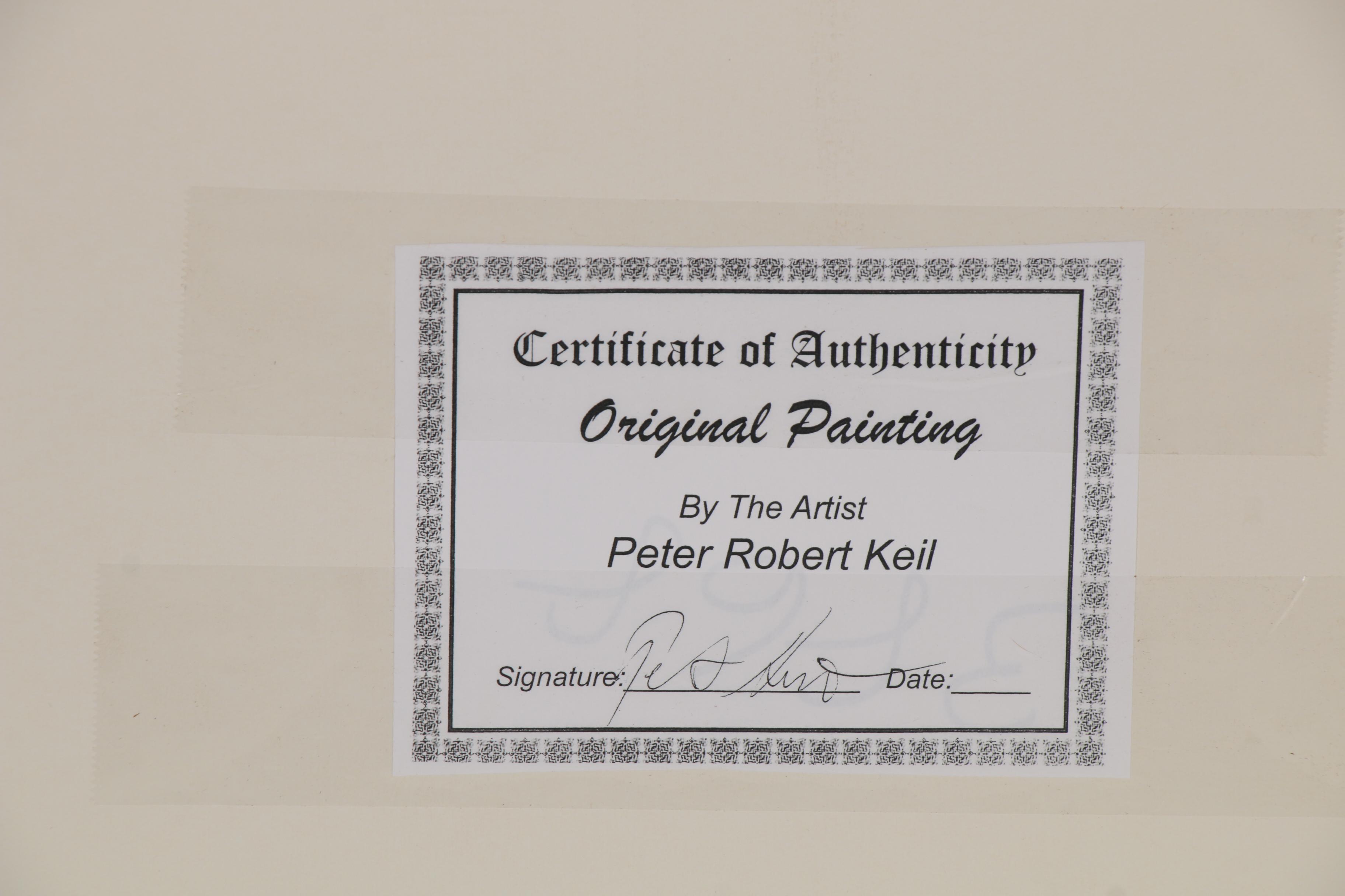 Peter Keil Abstract Portrait Ink Drawing, 1998