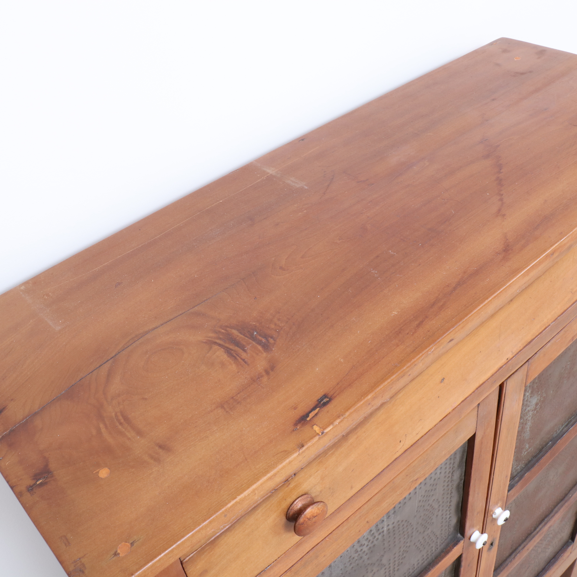 American Primitive Twelve-Tin Pie Safe, 19th Century