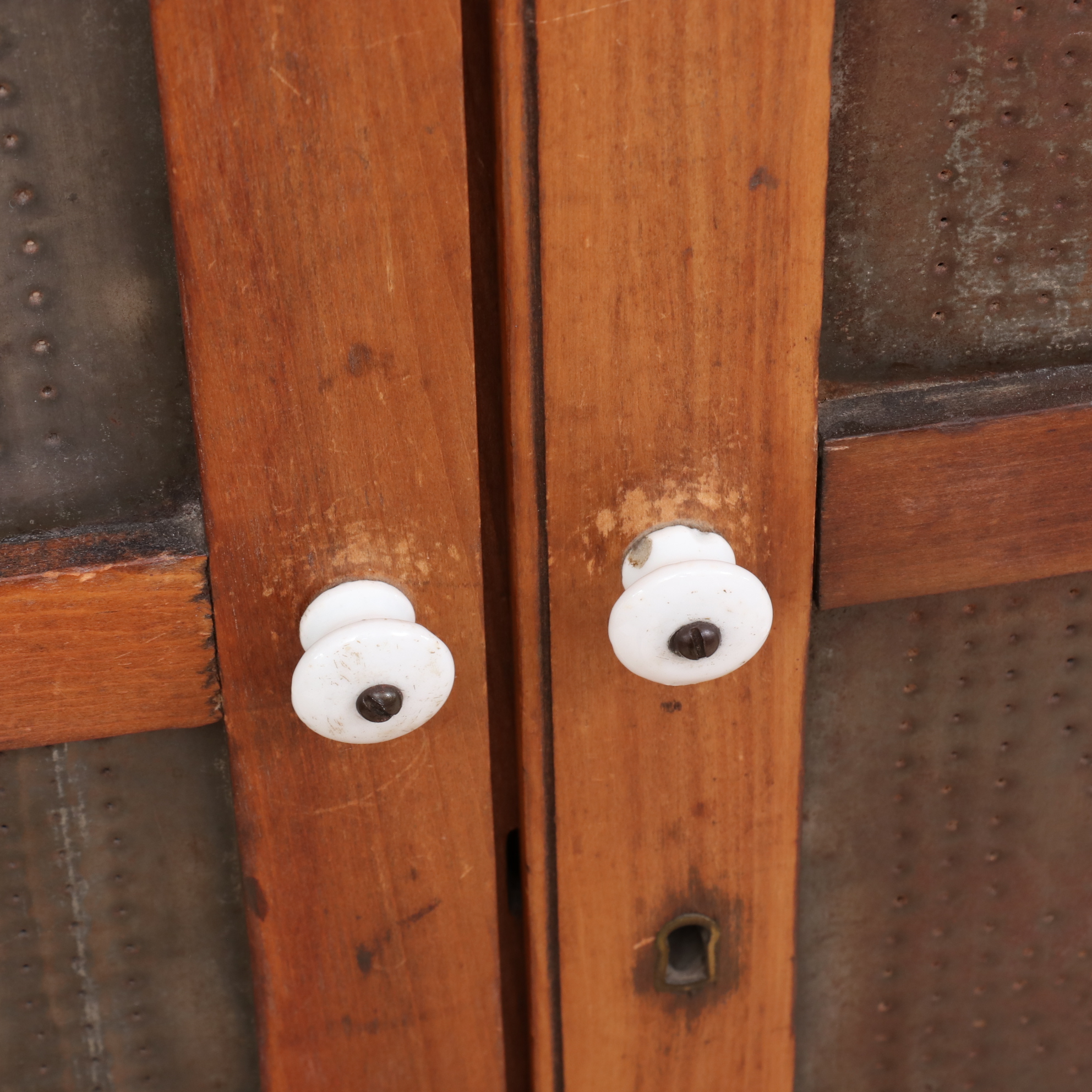 American Primitive Twelve-Tin Pie Safe, 19th Century