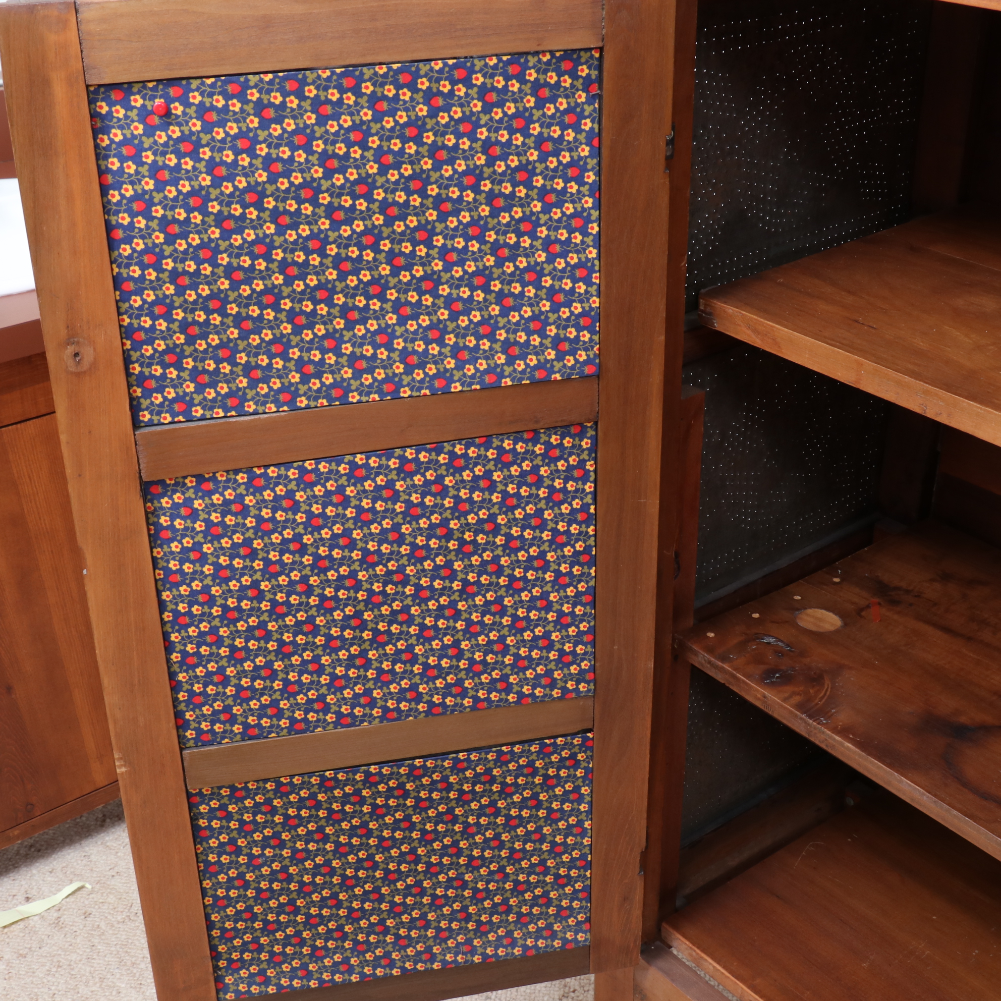 American Primitive Twelve-Tin Pie Safe, 19th Century