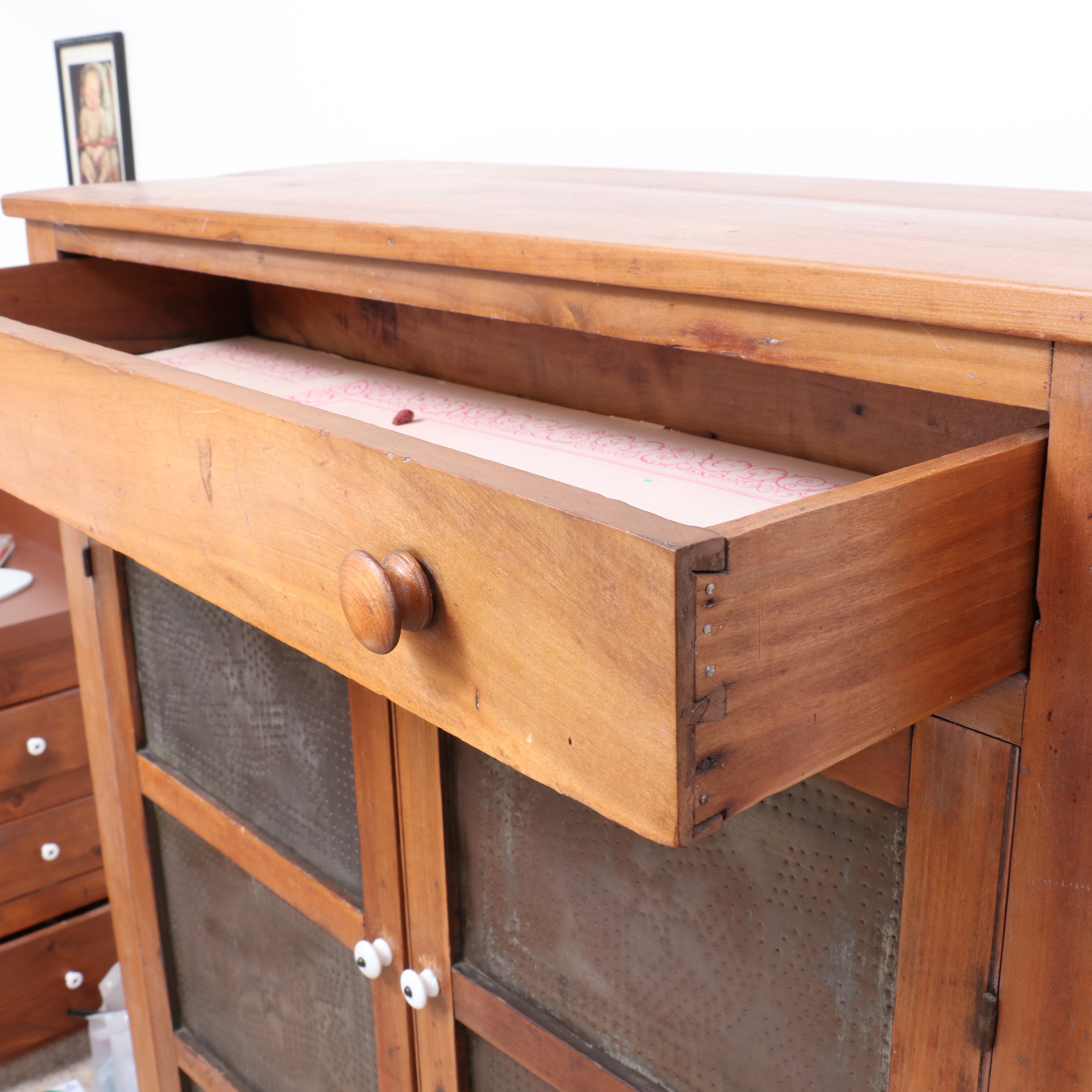 American Primitive Twelve-Tin Pie Safe, 19th Century