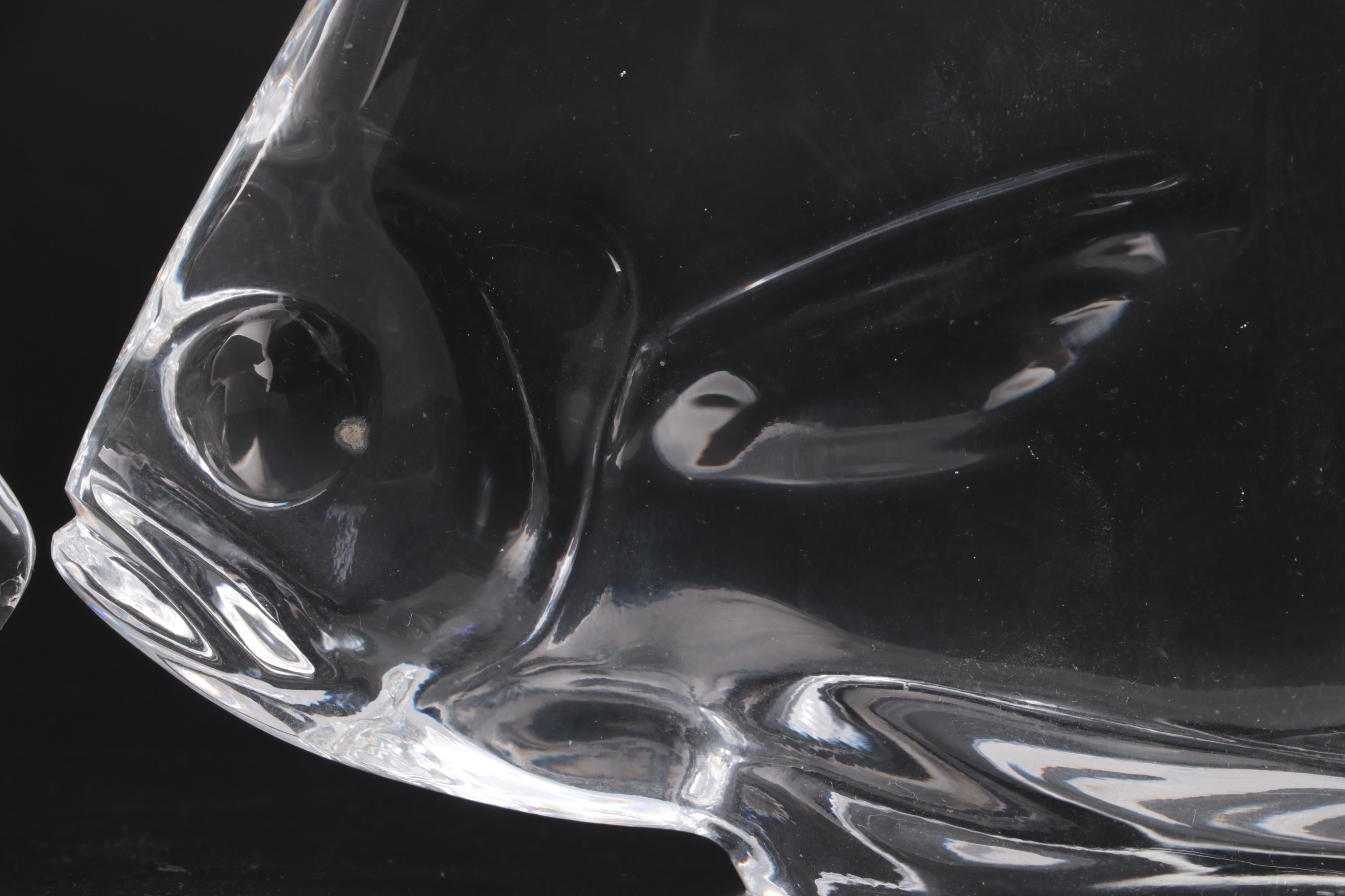 Steuben "Fish" Art Glass Figurines Designed by Carder and Waugh, 1940s