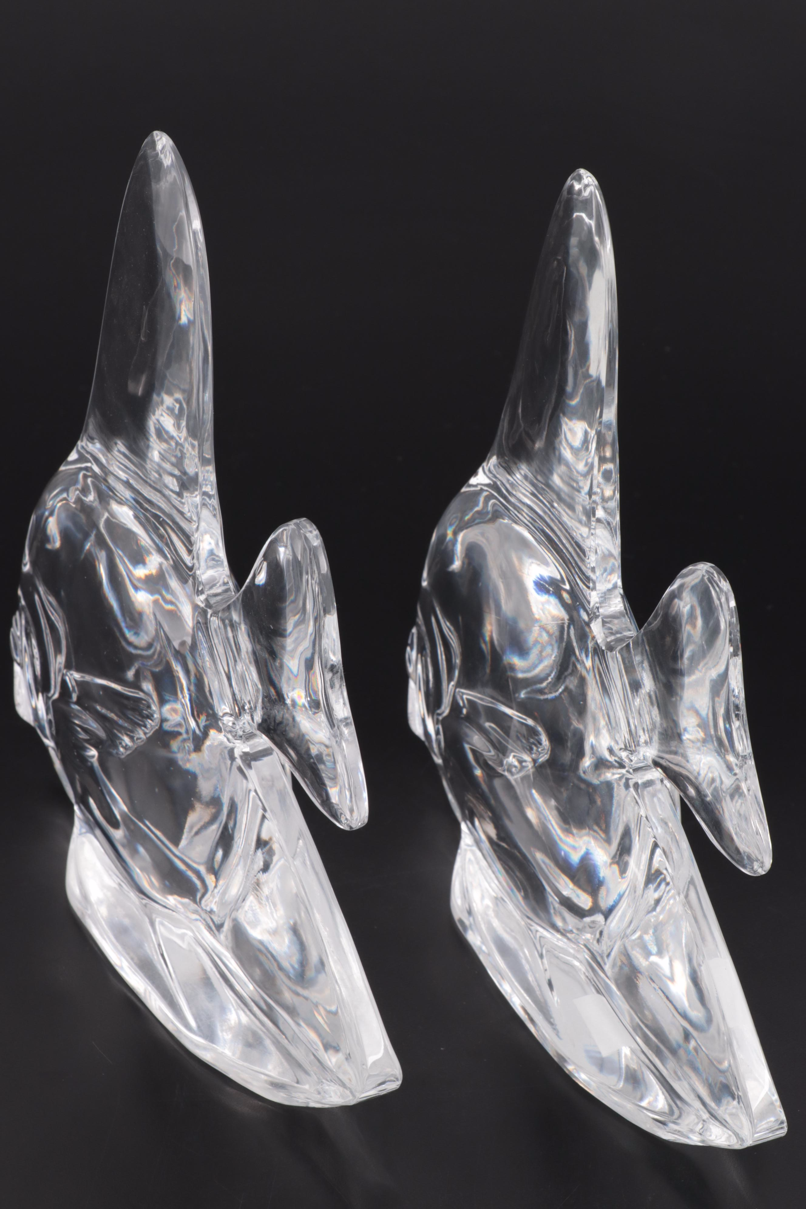 Steuben "Fish" Art Glass Figurines Designed by Carder and Waugh, 1940s