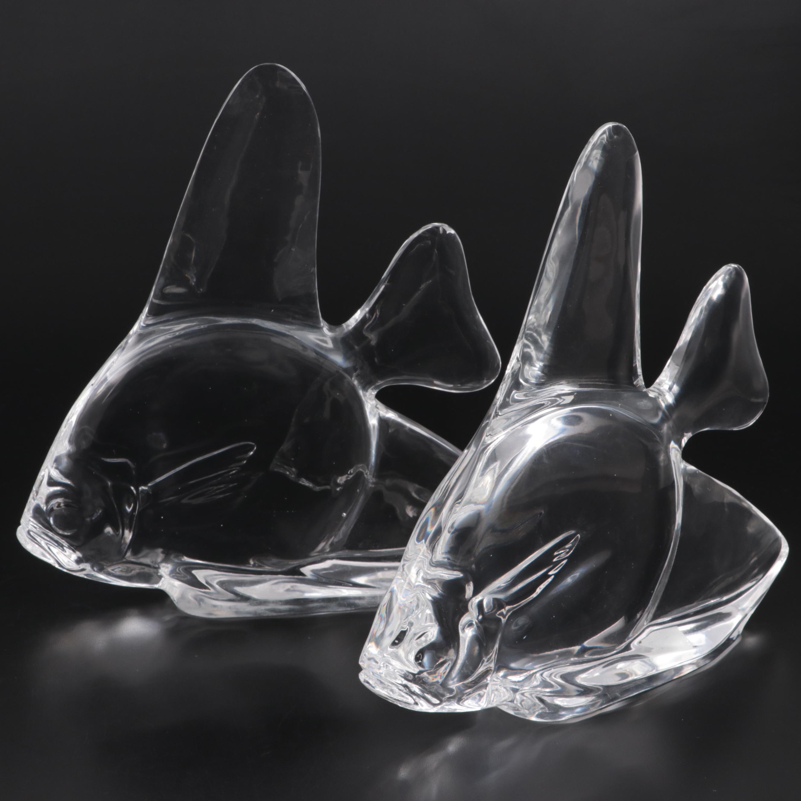 Steuben "Fish" Art Glass Figurines Designed by Carder and Waugh, 1940s