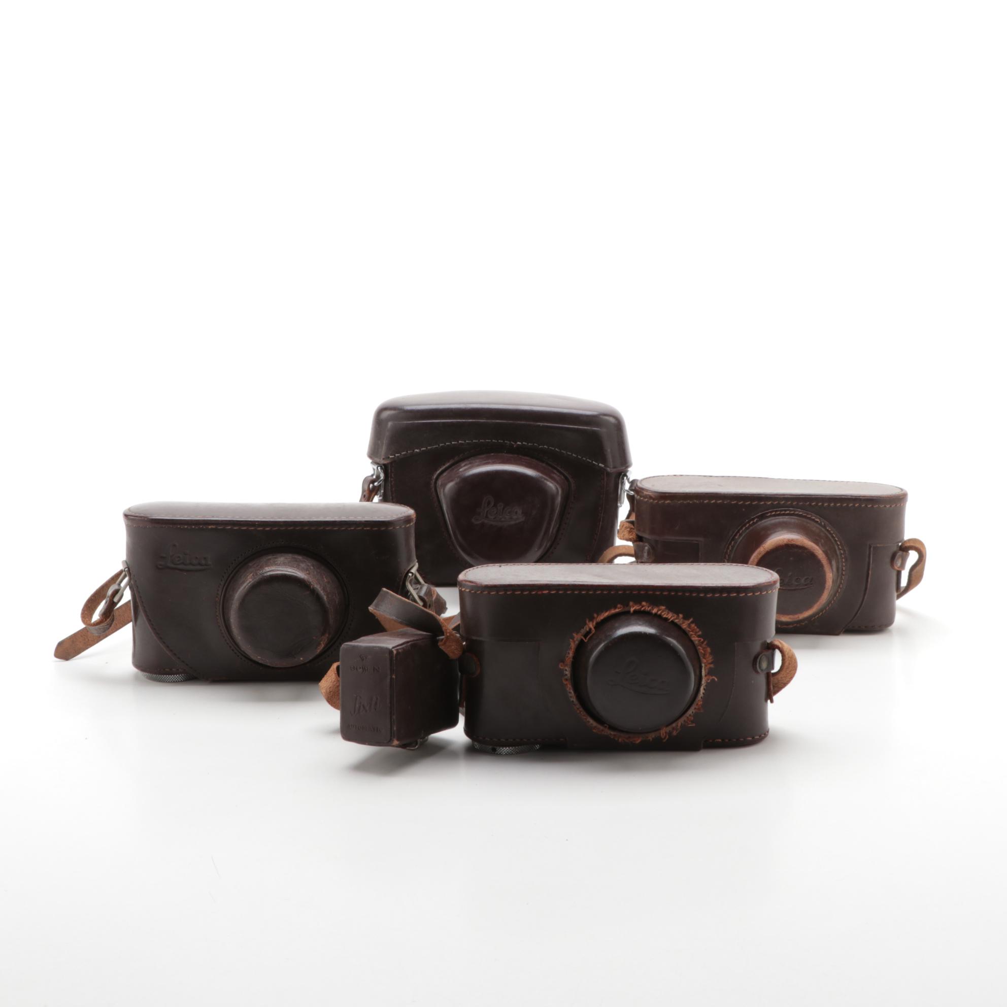 Collection of Leica Leather Camera Cases