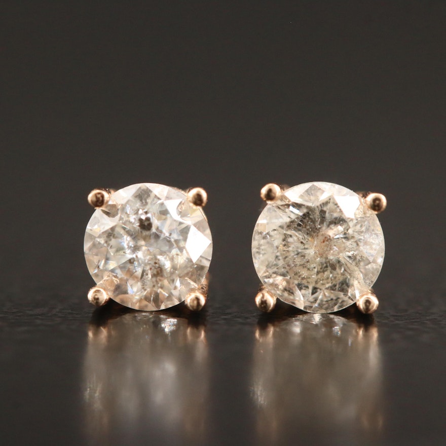 14K 0.66 CTW Diamond Stud Earrings