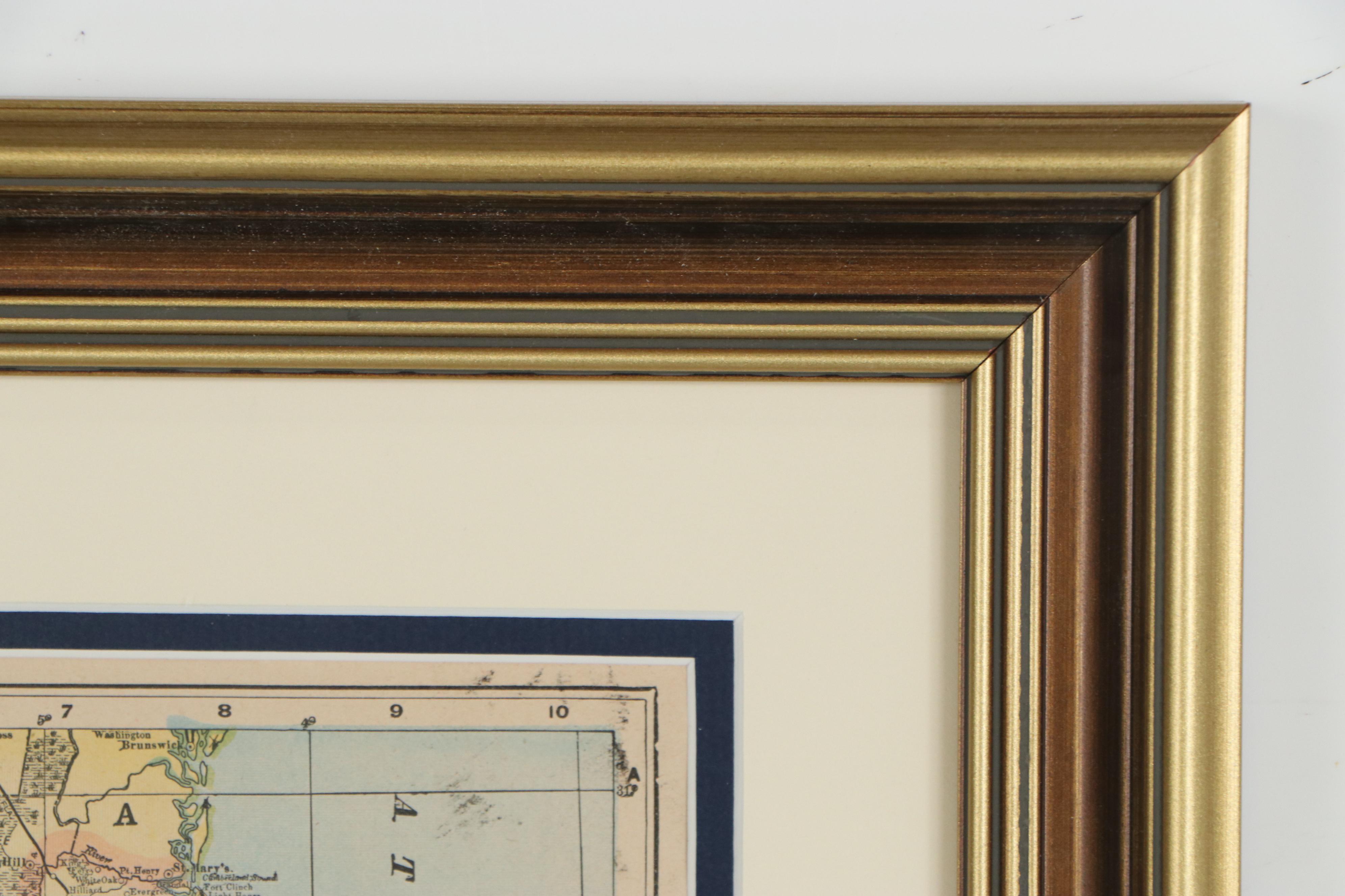 Wax Engraving Railroad Map of Florida, 1900