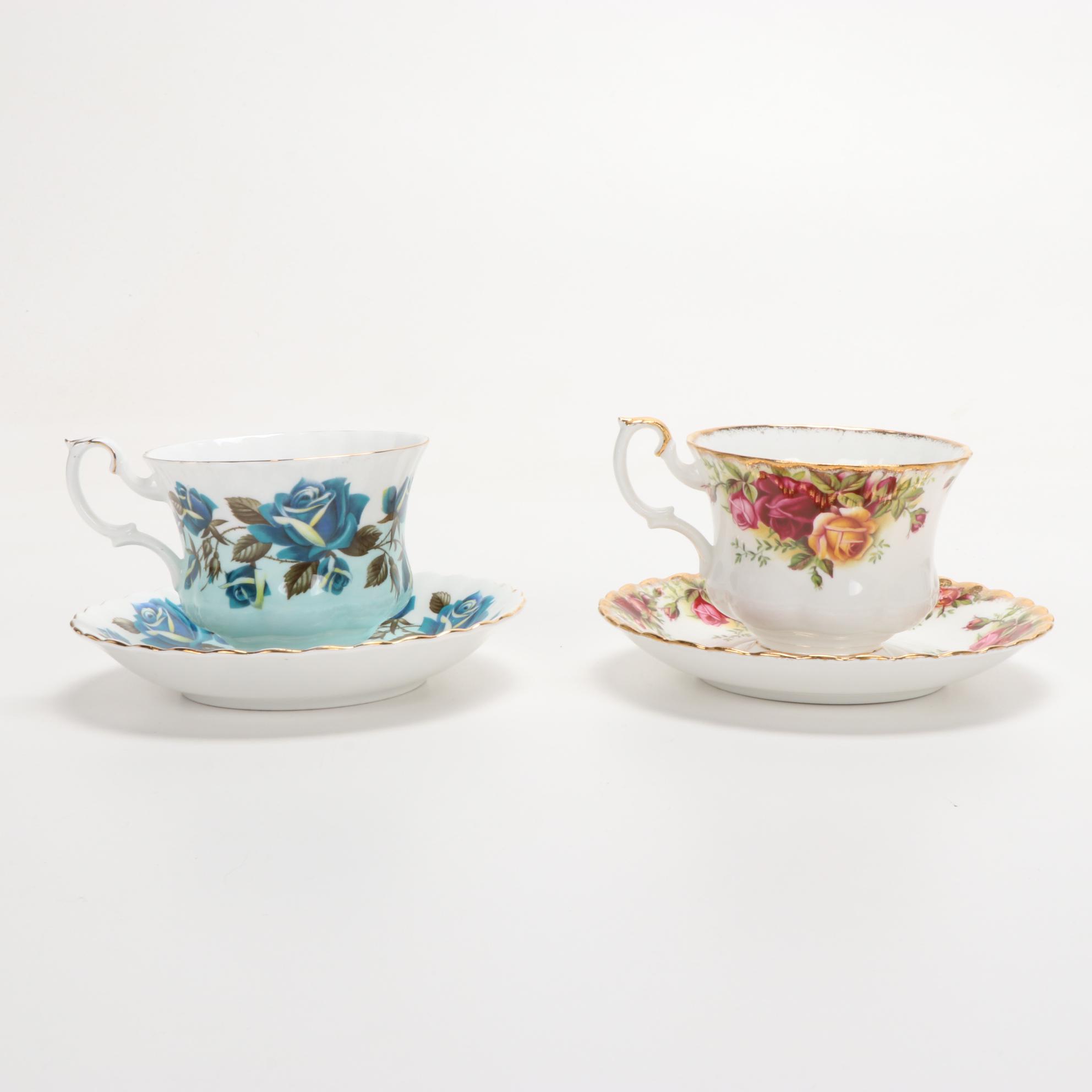 Rosenthal, Meissen, and More Bone China Teacups with Saucers, Vintage