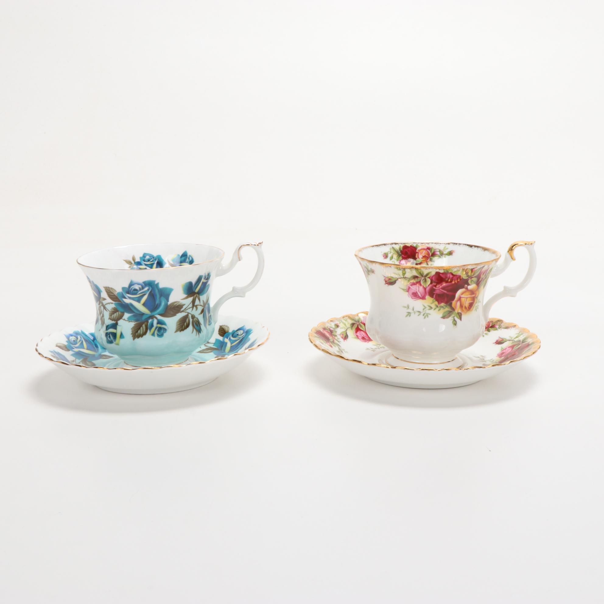 Rosenthal, Meissen, and More Bone China Teacups with Saucers, Vintage