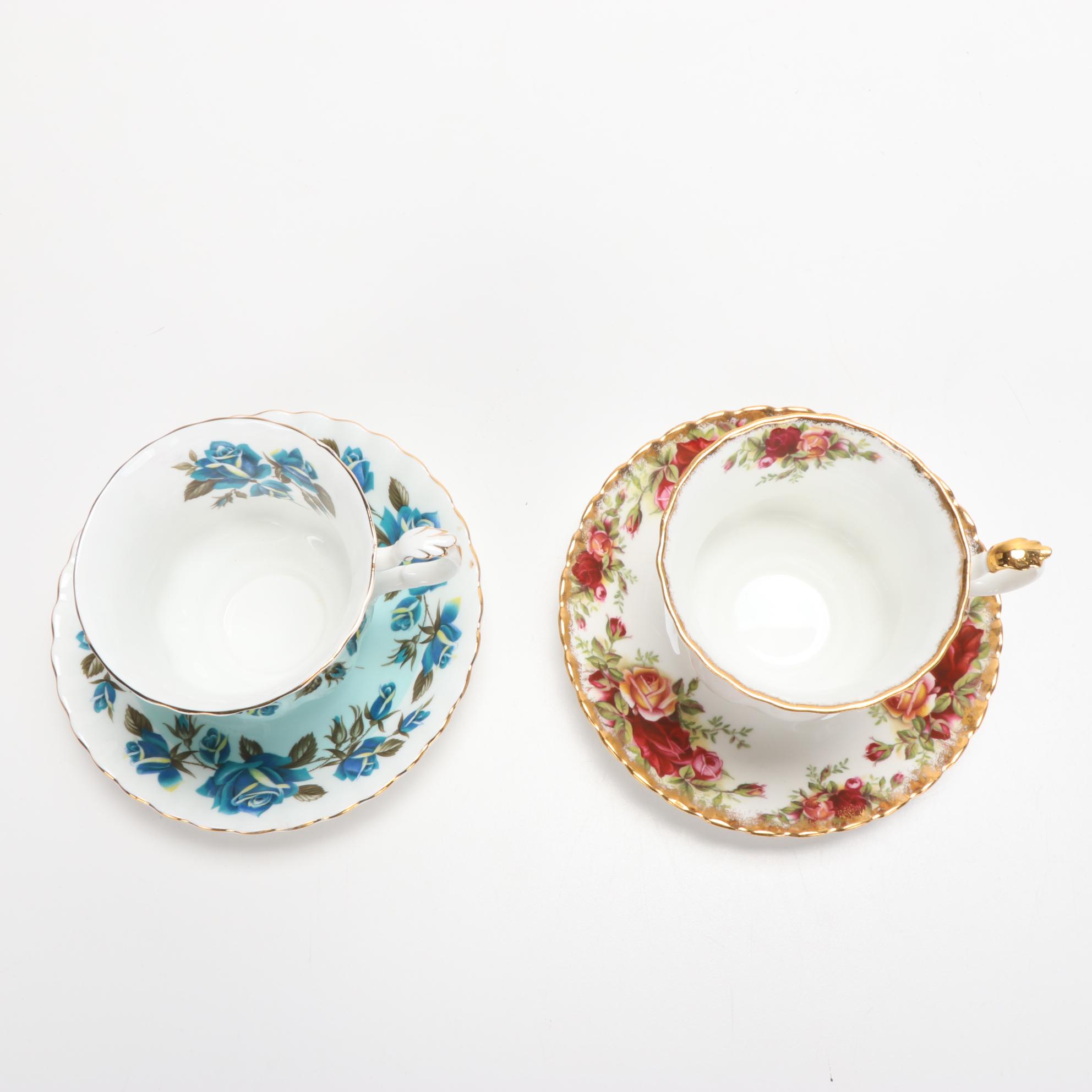 Rosenthal, Meissen, and More Bone China Teacups with Saucers, Vintage