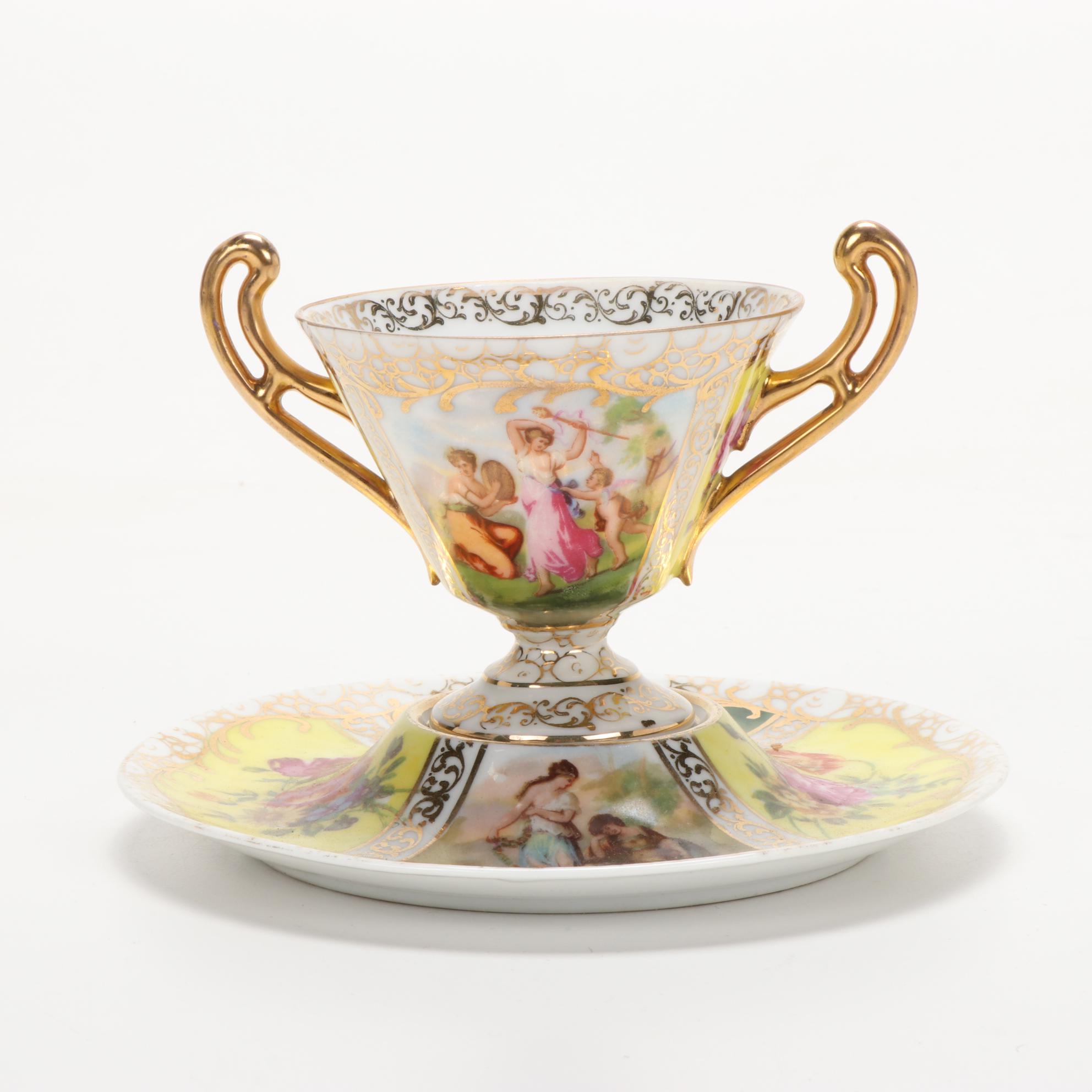 Rosenthal, Meissen, and More Bone China Teacups with Saucers, Vintage