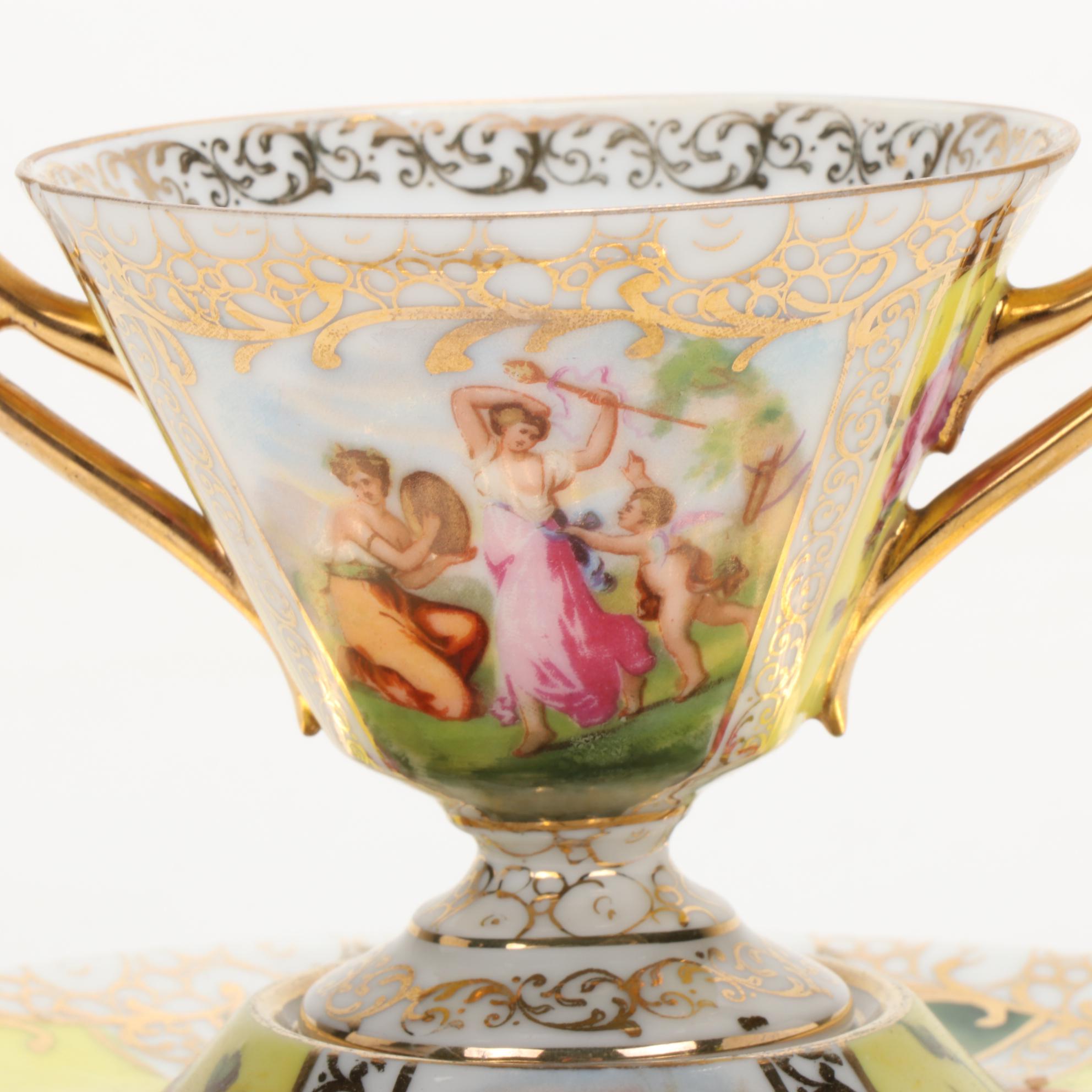 Rosenthal, Meissen, and More Bone China Teacups with Saucers, Vintage