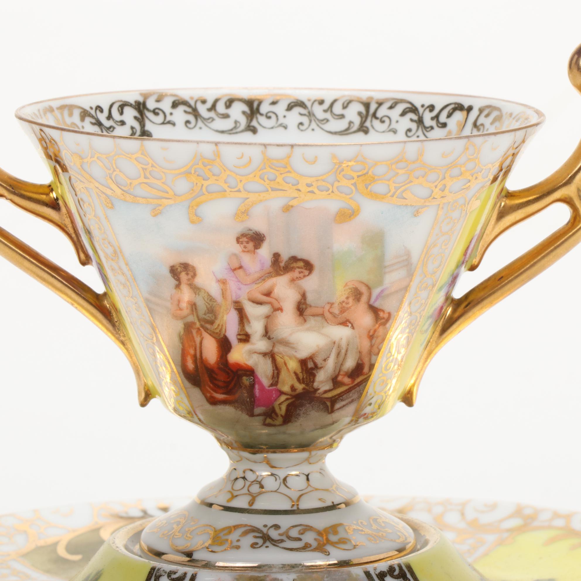 Rosenthal, Meissen, and More Bone China Teacups with Saucers, Vintage